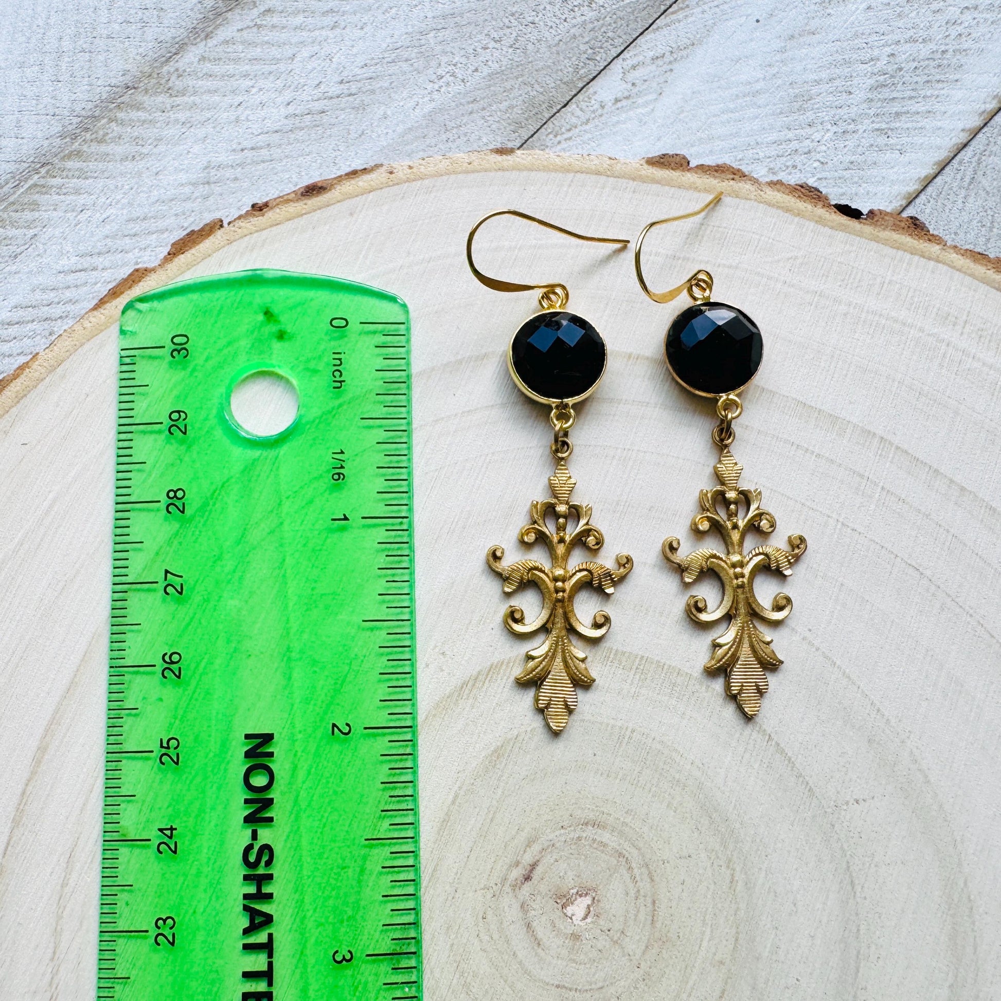 Onyx Earrings Dangle, Wanderlust Jewelry, Statement Earrings Boho, Unique Gifts for Women, Valentines Gift for Her Jewelry, Witchy Gifts