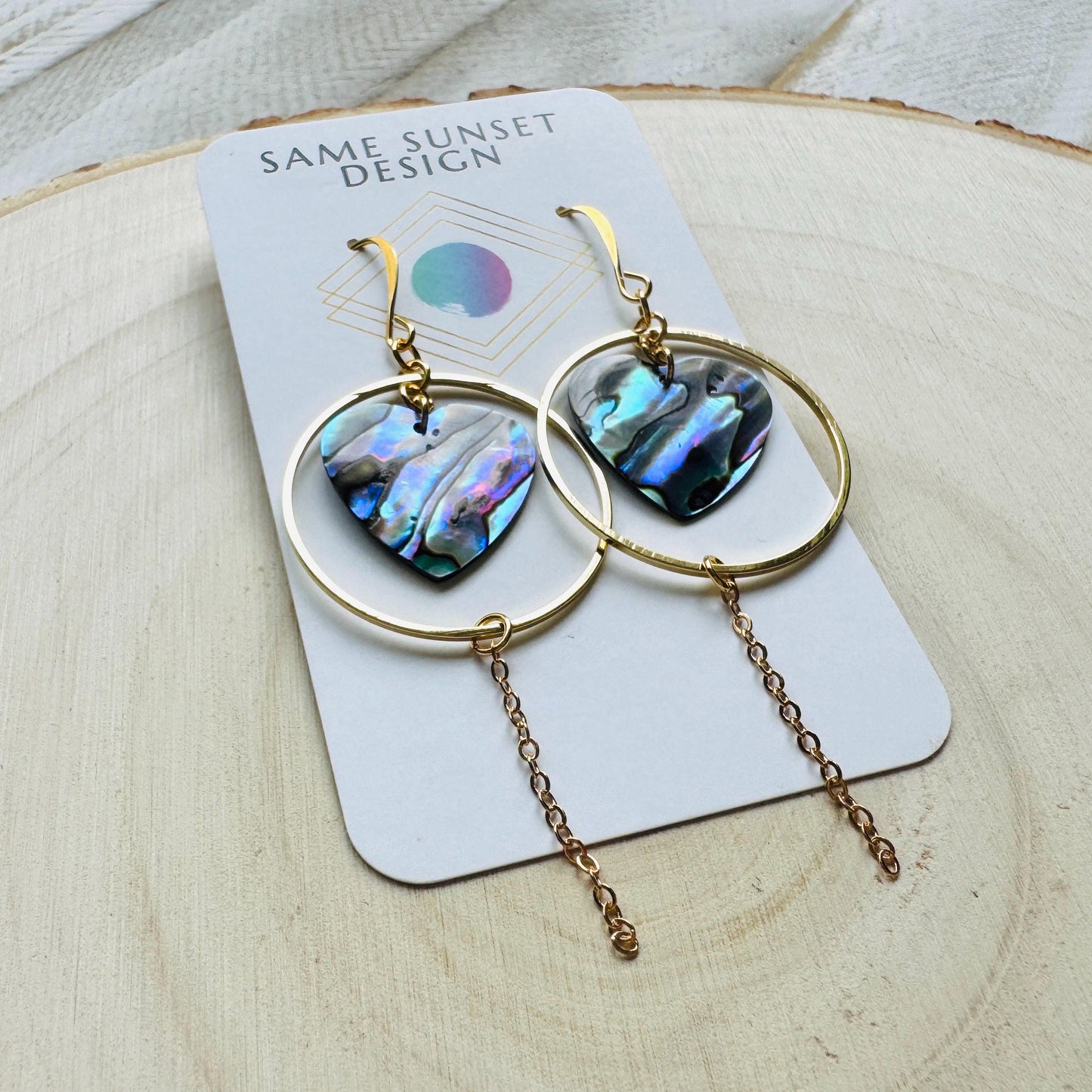 Abalone Earrings, Heart Earrings Gold, Best Friend Birthday Gift, Best Friend Valentines Gift, Love Gifts for Daughter, Gold Hoops
