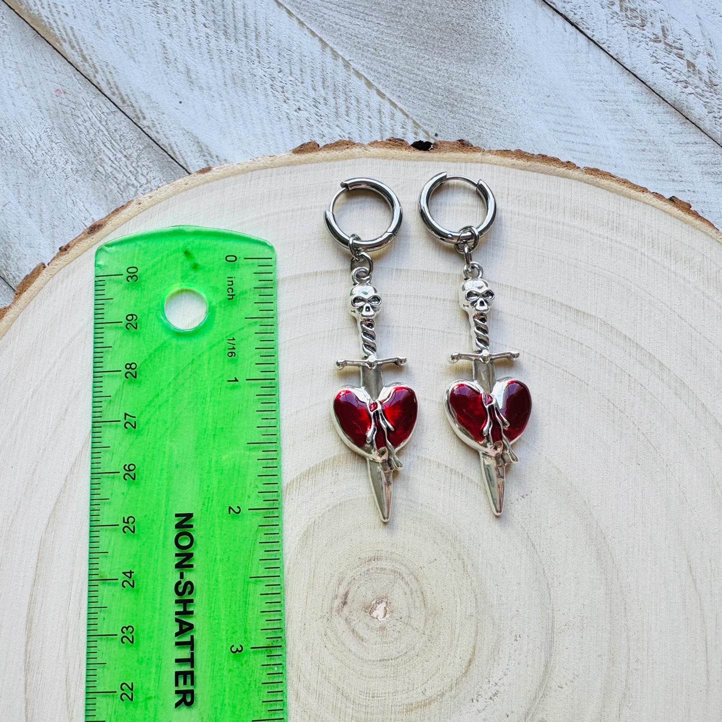 Dagger Earrings, Sword Earrings, Punk Jewelry, Huggie Hoop Earrings, Trendy Jewelry 2025, Goth Valentines Gift, Galentines Gift for Friends