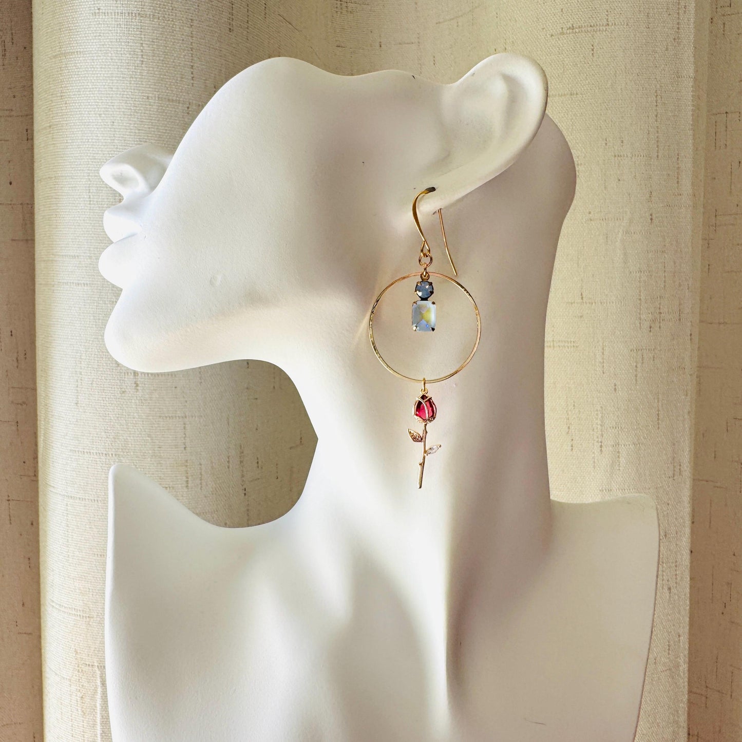 Rose Earrings, Flower Earrings, Wedding Jewelry for Brides, Witchy Gifts for Women Aesthetic, Love Gifts for Daughter, Valentines Day Gift