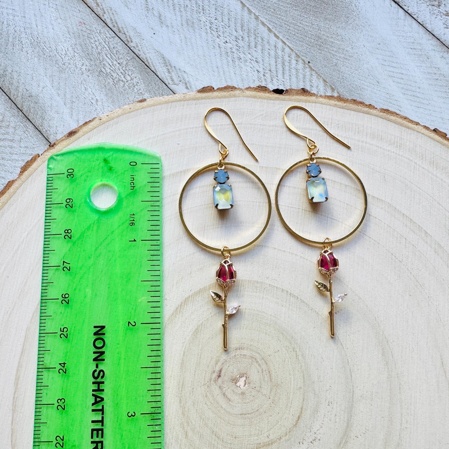 Rose Earrings, Flower Earrings, Wedding Jewelry for Brides, Witchy Gifts for Women Aesthetic, Love Gifts for Daughter, Valentines Day Gift