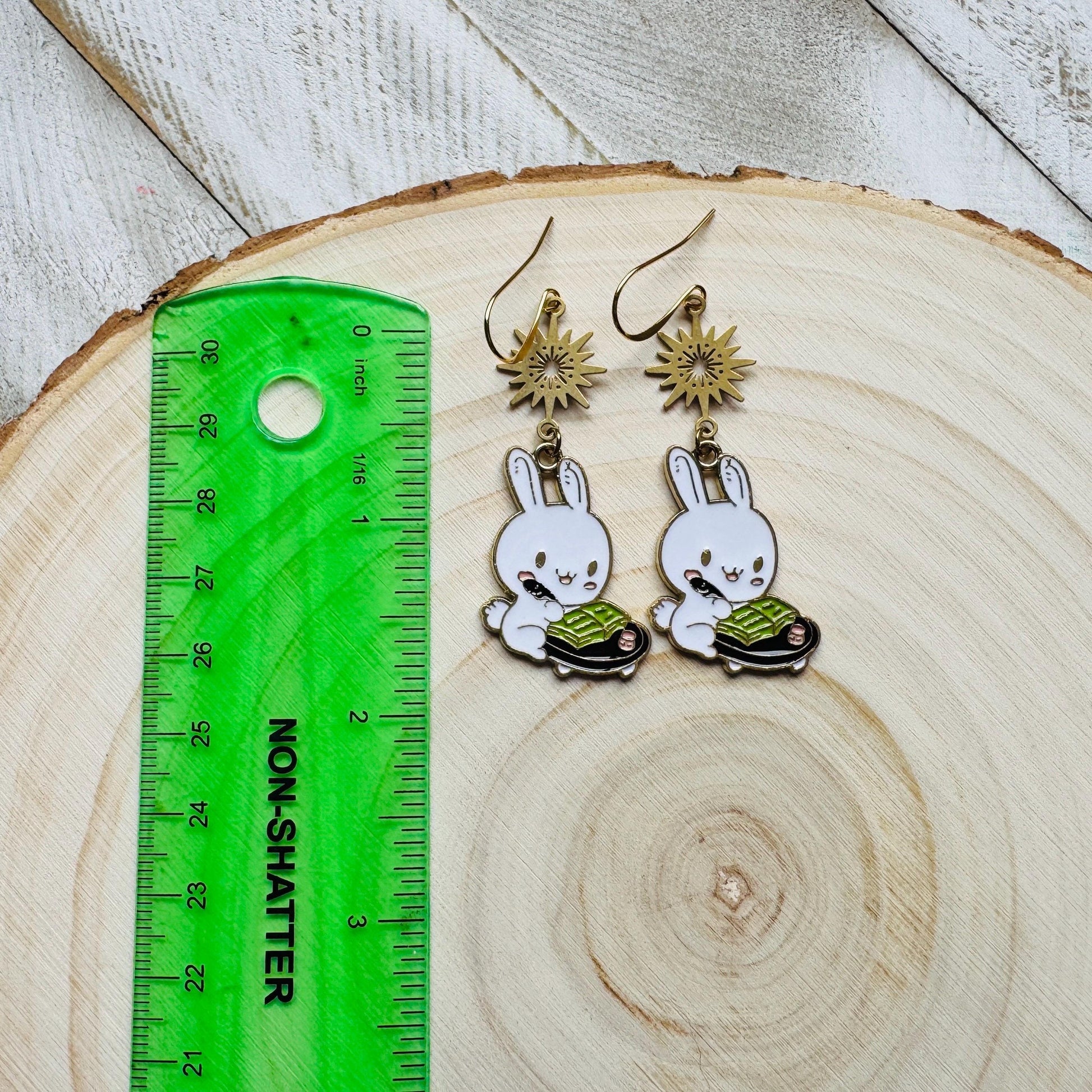 Bunny Earrings, Earrings Dangle Boho, Geometric Jewelry, Easter Basket Stuffers for Tween, Kawaii, Fun Birthday Gift, Friend Gifts for Women
