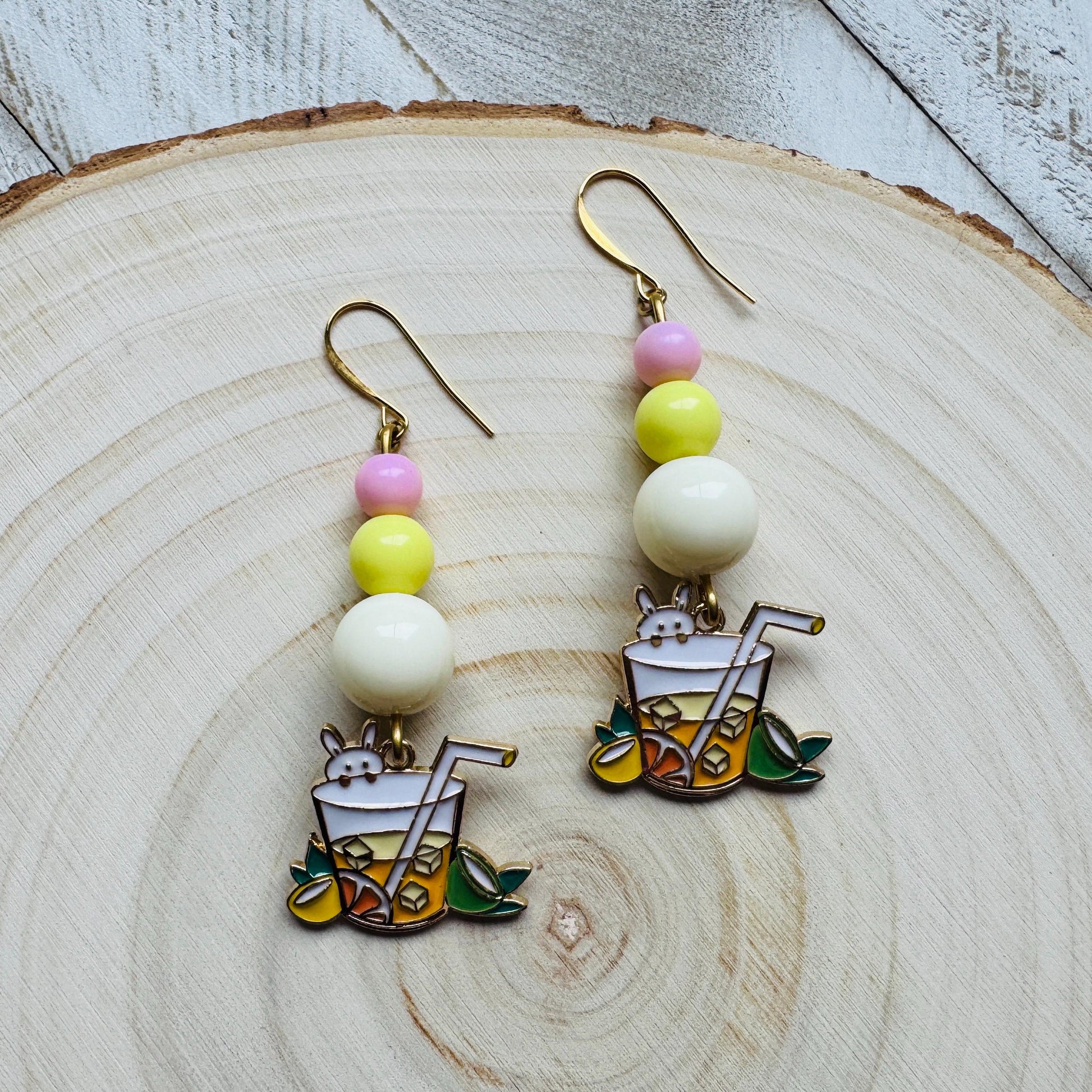 Bunny Earrings, Beaded Earrings, Earrings Dangle Boho, Geometric Jewelry, Easter Basket Stuffers for Tween, Kawaii, Fun Birthday Gift