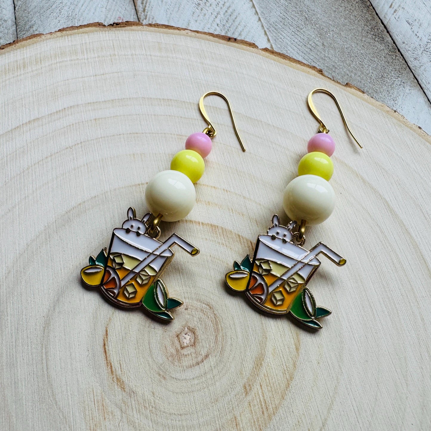 Bunny Earrings, Beaded Earrings, Earrings Dangle Boho, Geometric Jewelry, Easter Basket Stuffers for Tween, Kawaii, Fun Birthday Gift