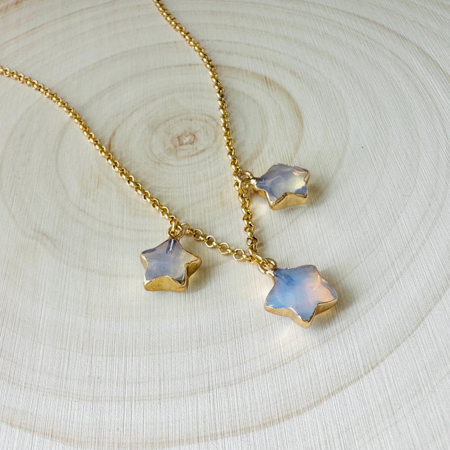 Opalite Necklace, Star Necklace, Celestial Jewelry, Mothers Day Gift from Daughter, Witchy Gifts, Best Friend Birthday Gifts for Her, Boho