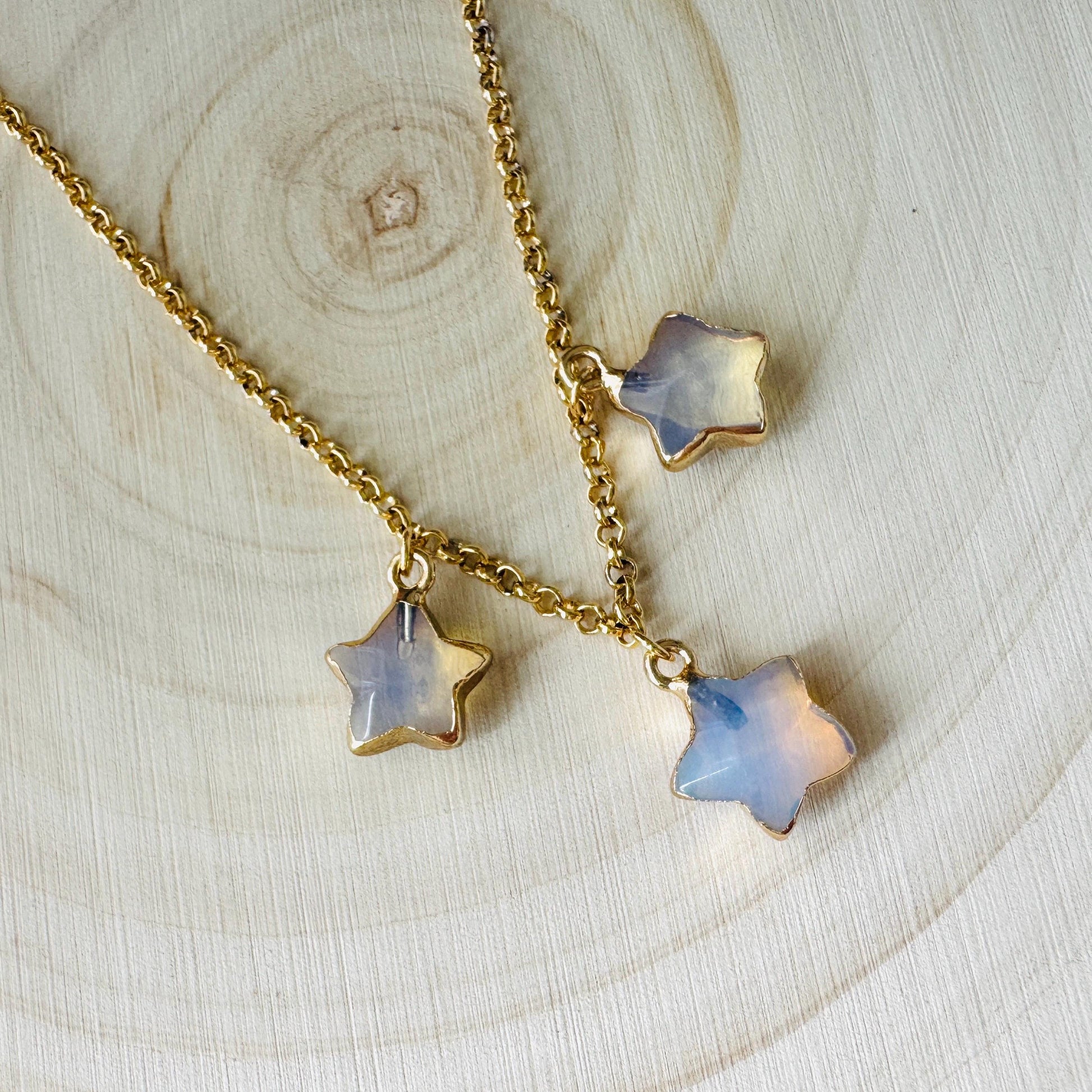 Opalite Necklace, Star Necklace, Celestial Jewelry, Mothers Day Gift from Daughter, Witchy Gifts, Best Friend Birthday Gifts for Her, Boho