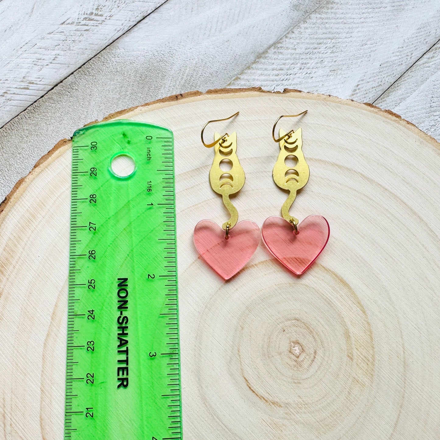 Cat Earrings, Heart Earrings Gold, Kitty Jewelry, Coquette Jewelry, Easter Basket Stuffers for Tween, Best Gift for Mom, Fun Birthday Gift