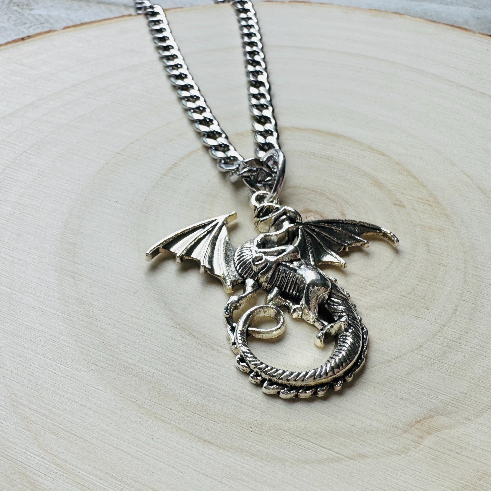 Dragon Necklace, Punk Necklace, Goth Necklace, Nerdy Gifts for Women, College Gifts for Daughter, Fun Birthday Gift, Graduation Gifts