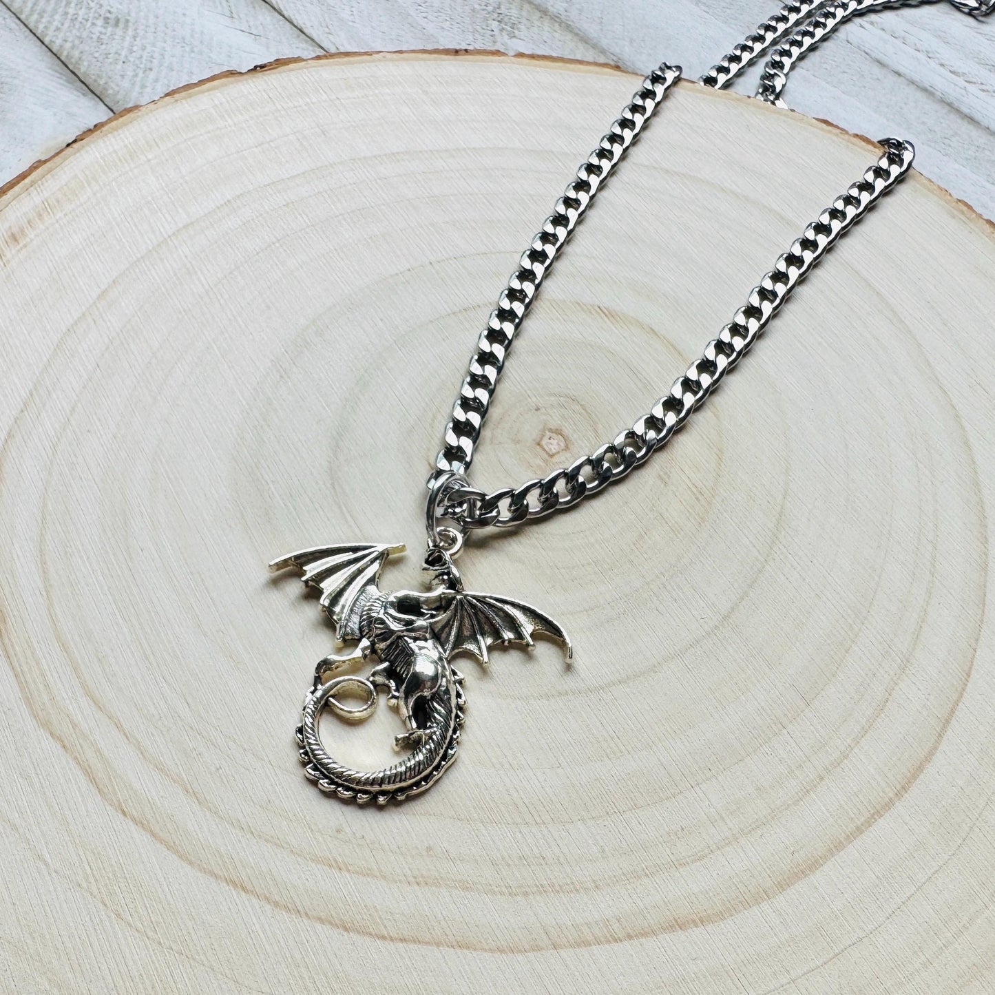 Dragon Necklace, Punk Necklace, Goth Necklace, Nerdy Gifts for Women, College Gifts for Daughter, Fun Birthday Gift, Graduation Gifts
