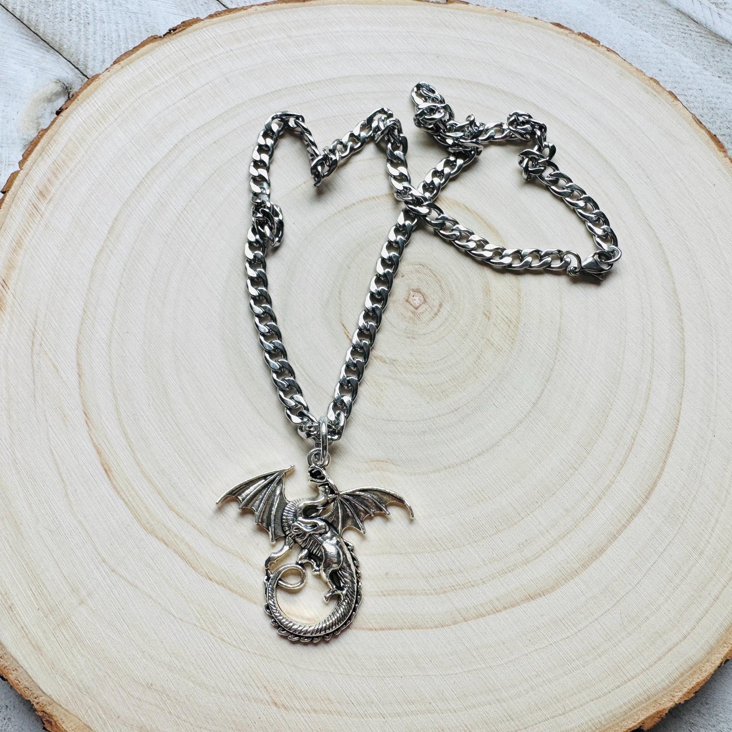 Dragon Necklace, Punk Necklace, Goth Necklace, Nerdy Gifts for Women, College Gifts for Daughter, Fun Birthday Gift, Graduation Gifts