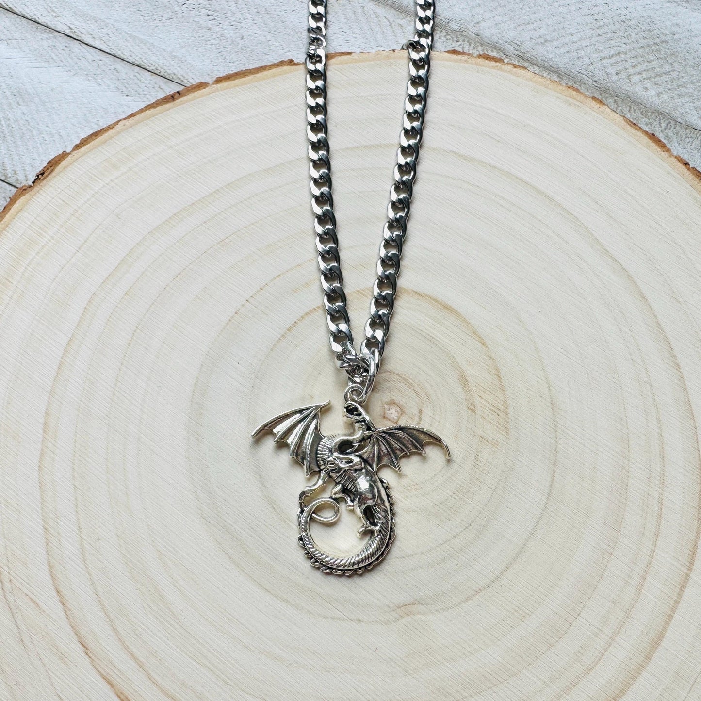 Dragon Necklace, Punk Necklace, Goth Necklace, Nerdy Gifts for Women, College Gifts for Daughter, Fun Birthday Gift, Graduation Gifts
