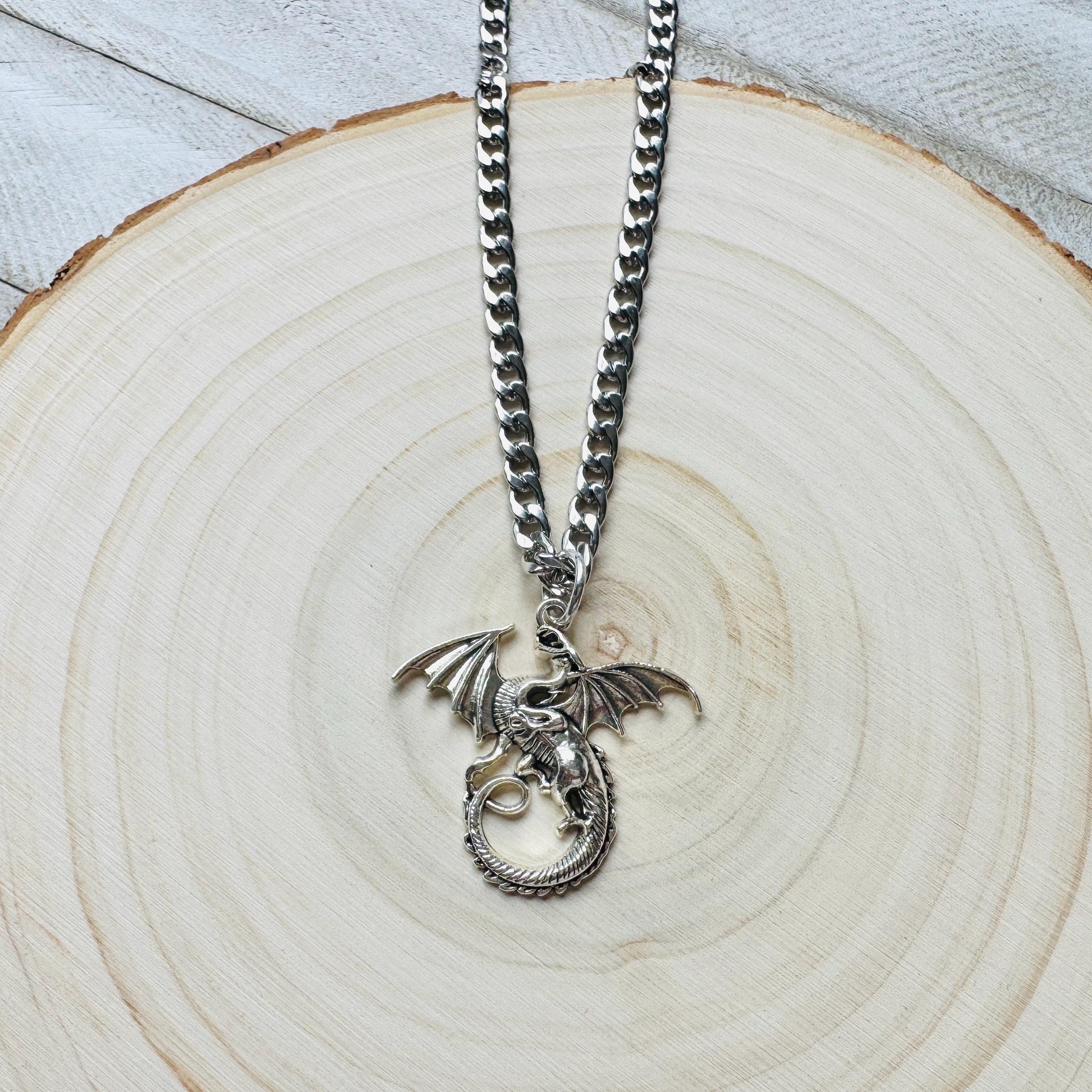 Dragon Necklace, Punk Necklace, Goth Necklace, Nerdy Gifts for Women, College Gifts for Daughter, Fun Birthday Gift, Graduation Gifts