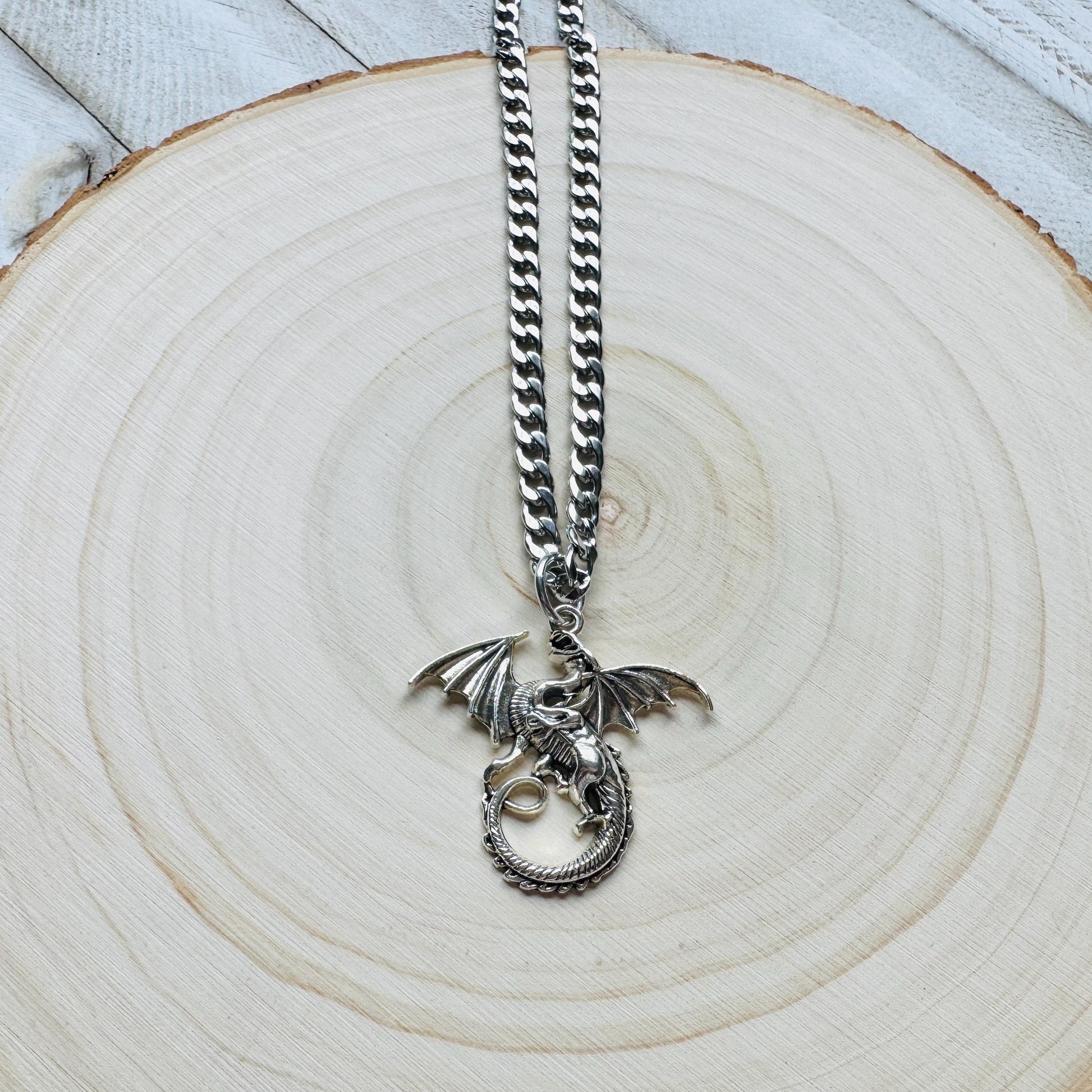 Dragon Necklace, Punk Necklace, Goth Necklace, Nerdy Gifts for Women, College Gifts for Daughter, Fun Birthday Gift, Graduation Gifts