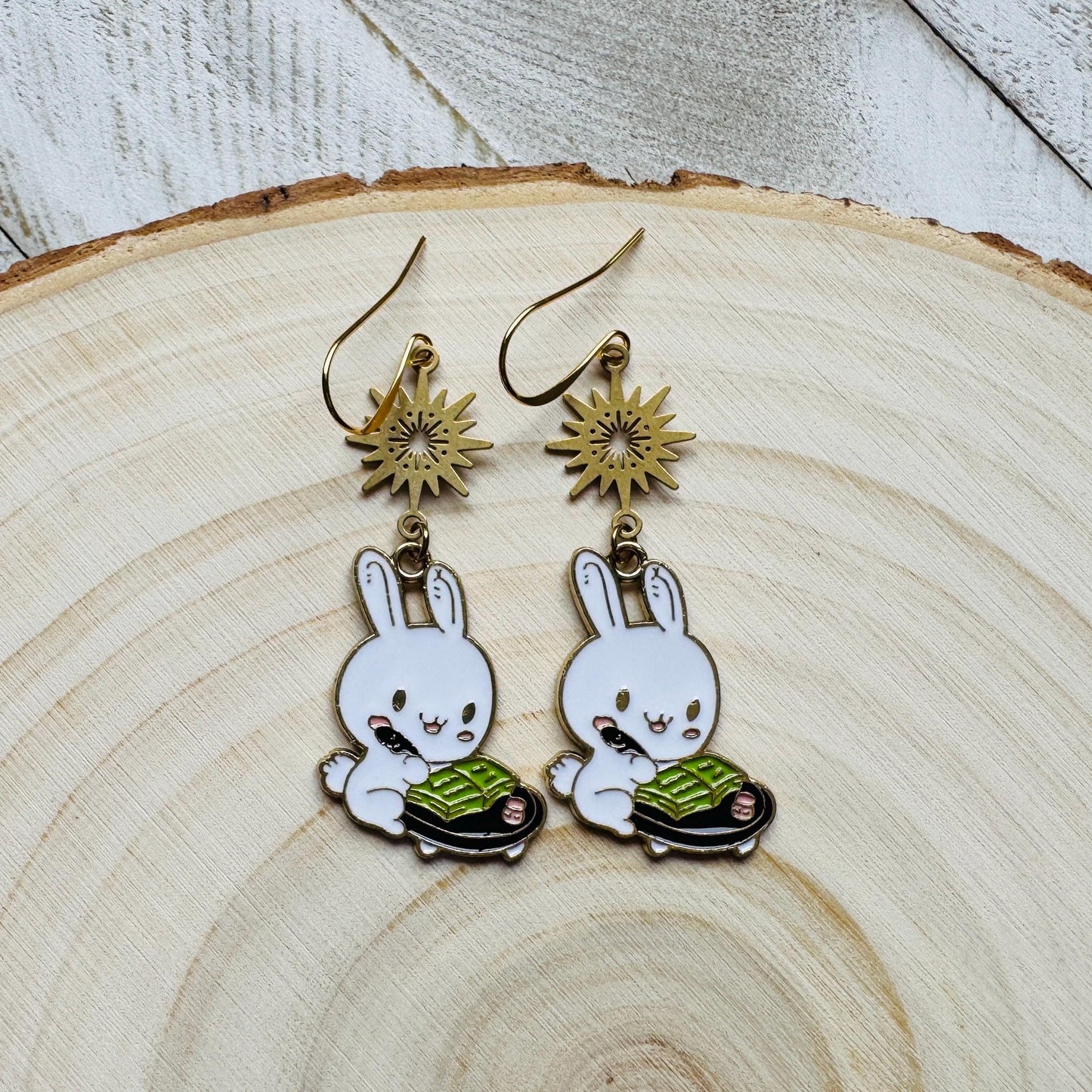 Bunny Earrings, Earrings Dangle Boho, Geometric Jewelry, Easter Basket Stuffers for Tween, Kawaii, Fun Birthday Gift, Friend Gifts for Women