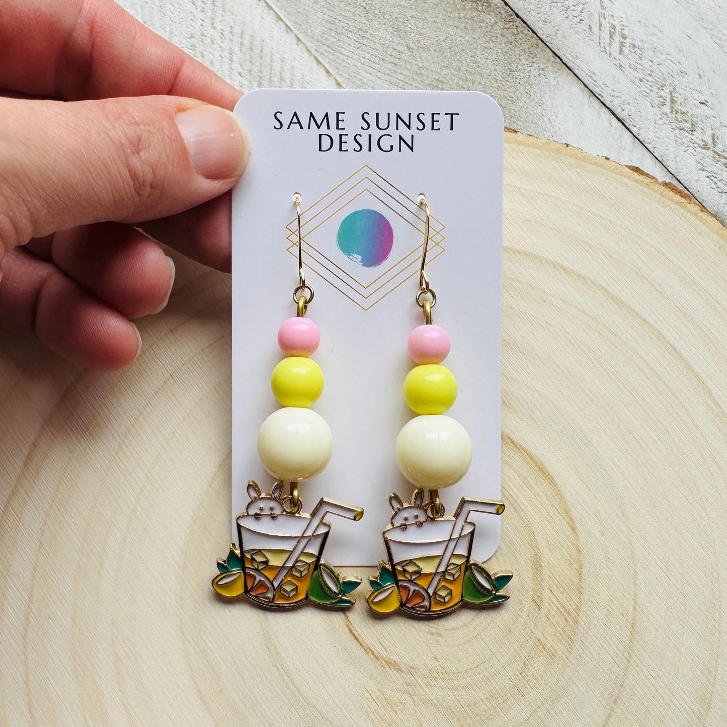 Bunny Earrings, Beaded Earrings, Earrings Dangle Boho, Geometric Jewelry, Easter Basket Stuffers for Tween, Kawaii, Fun Birthday Gift
