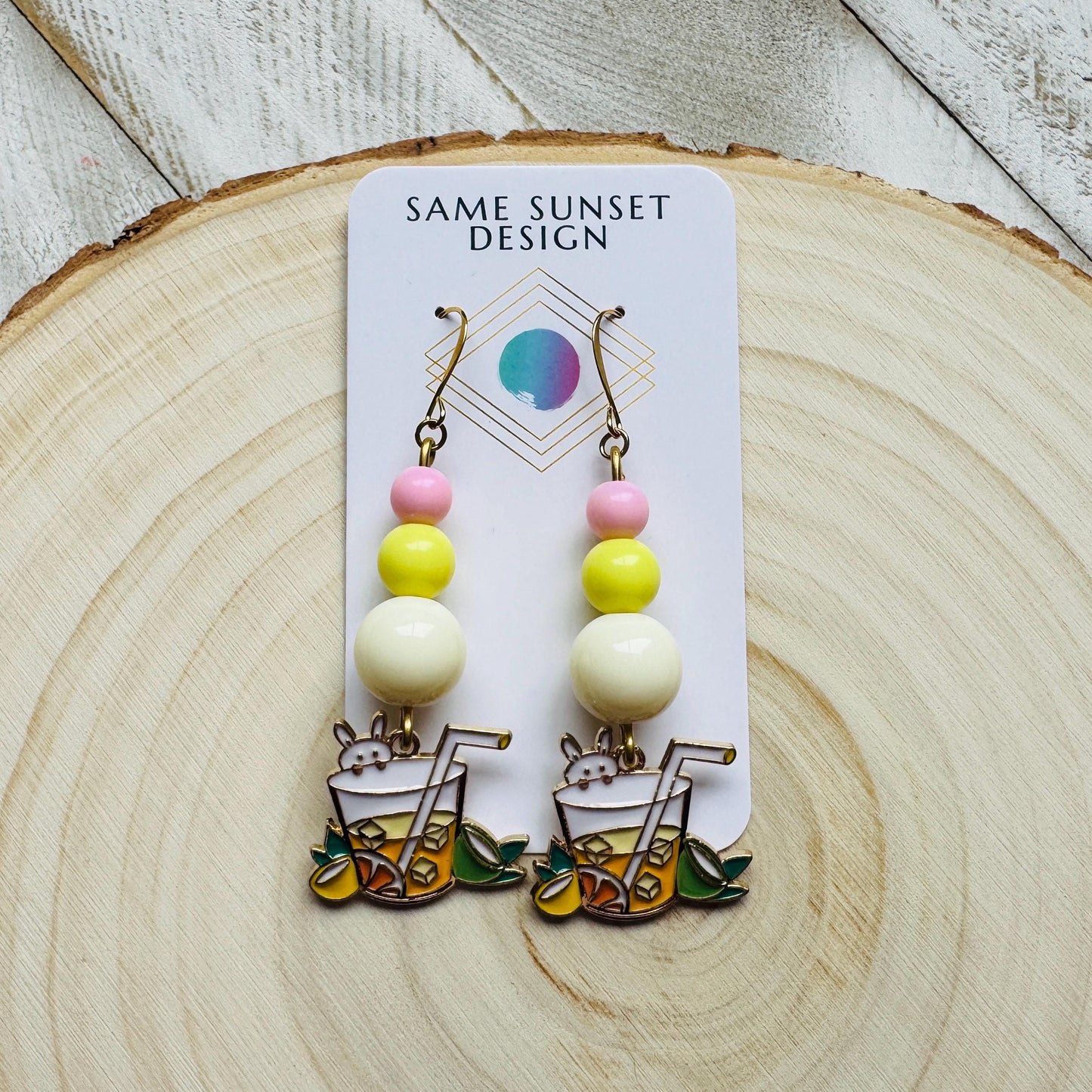 Bunny Earrings, Beaded Earrings, Earrings Dangle Boho, Geometric Jewelry, Easter Basket Stuffers for Tween, Kawaii, Fun Birthday Gift