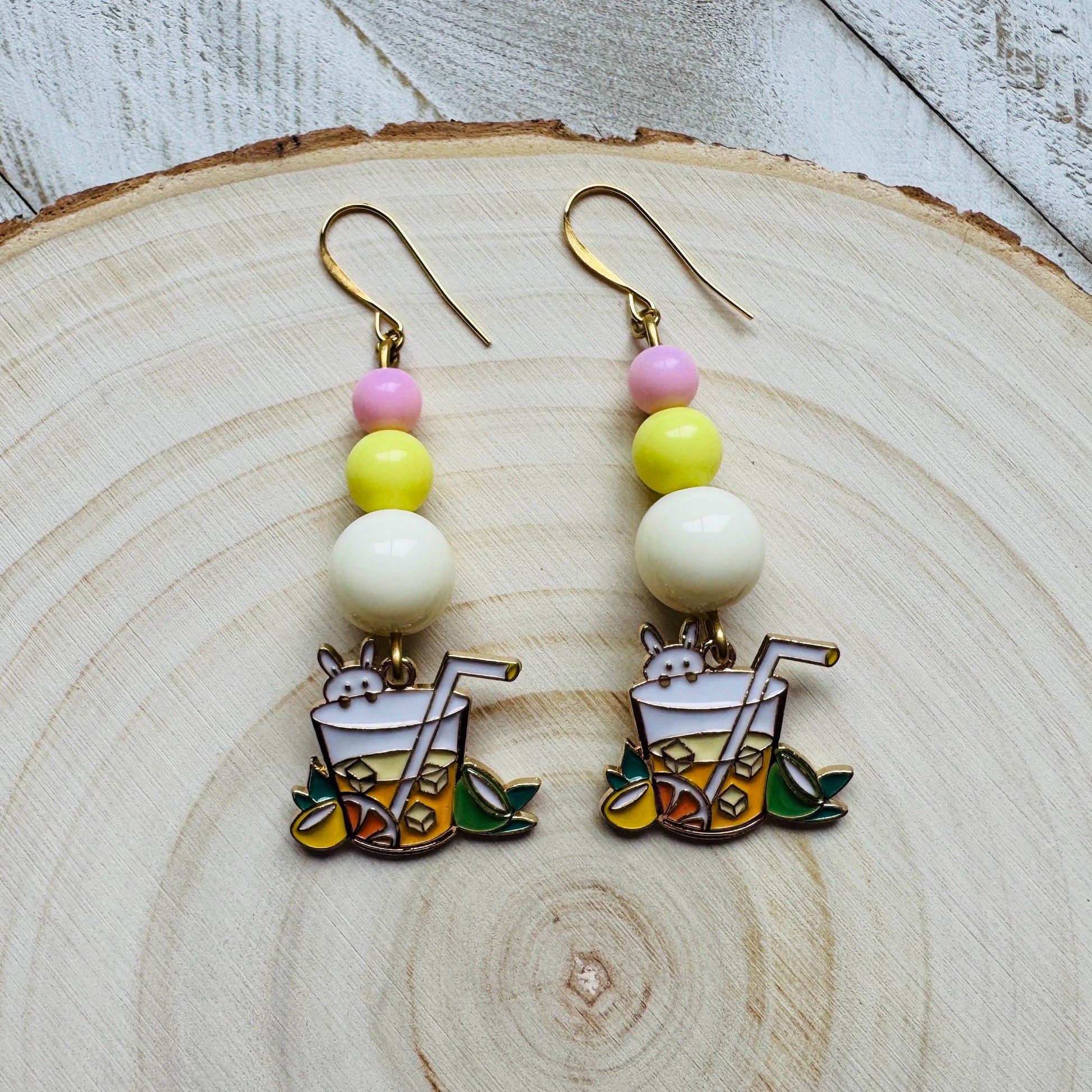 Bunny Earrings, Beaded Earrings, Earrings Dangle Boho, Geometric Jewelry, Easter Basket Stuffers for Tween, Kawaii, Fun Birthday Gift