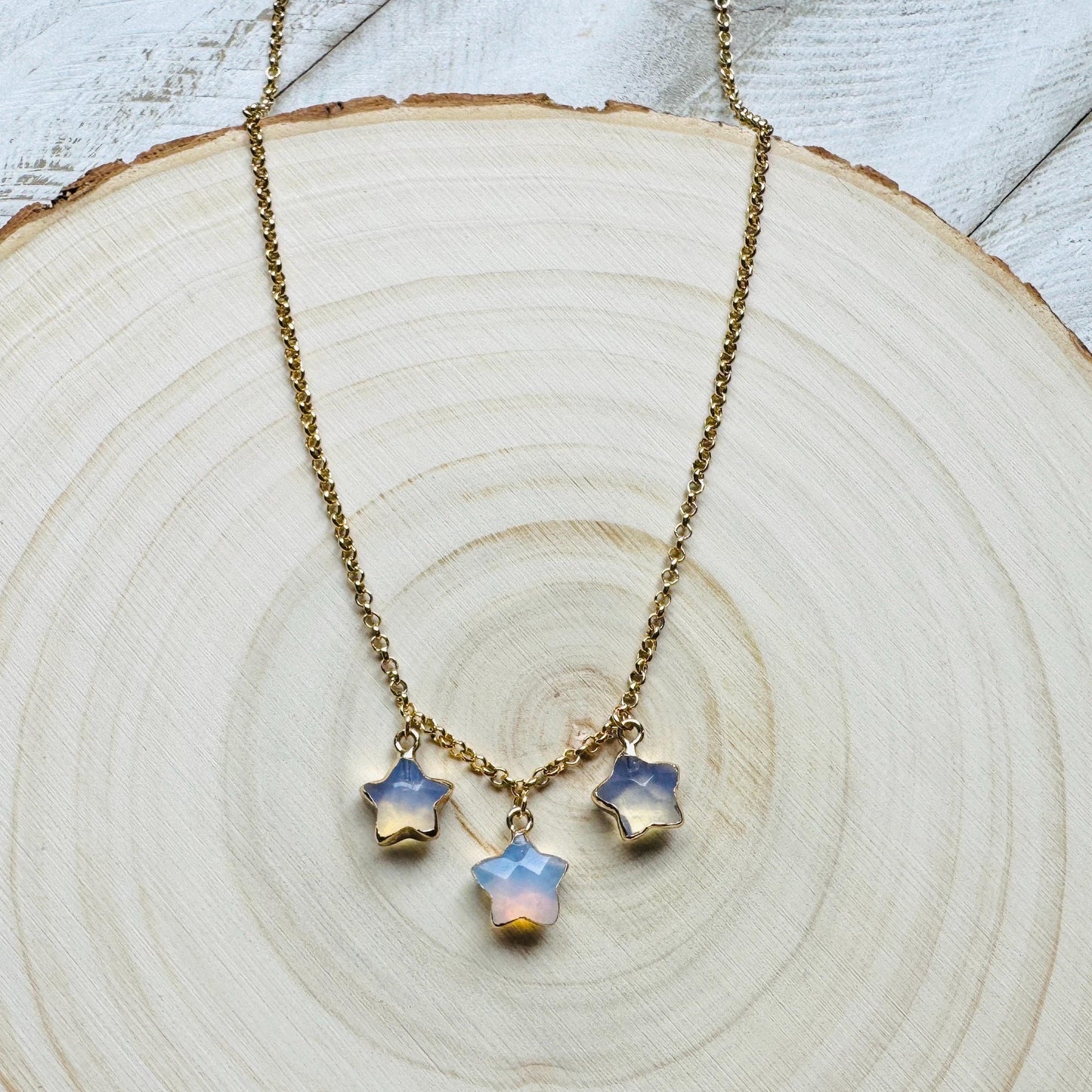 Opalite Necklace, Star Necklace, Celestial Jewelry, Mothers Day Gift from Daughter, Witchy Gifts, Best Friend Birthday Gifts for Her, Boho