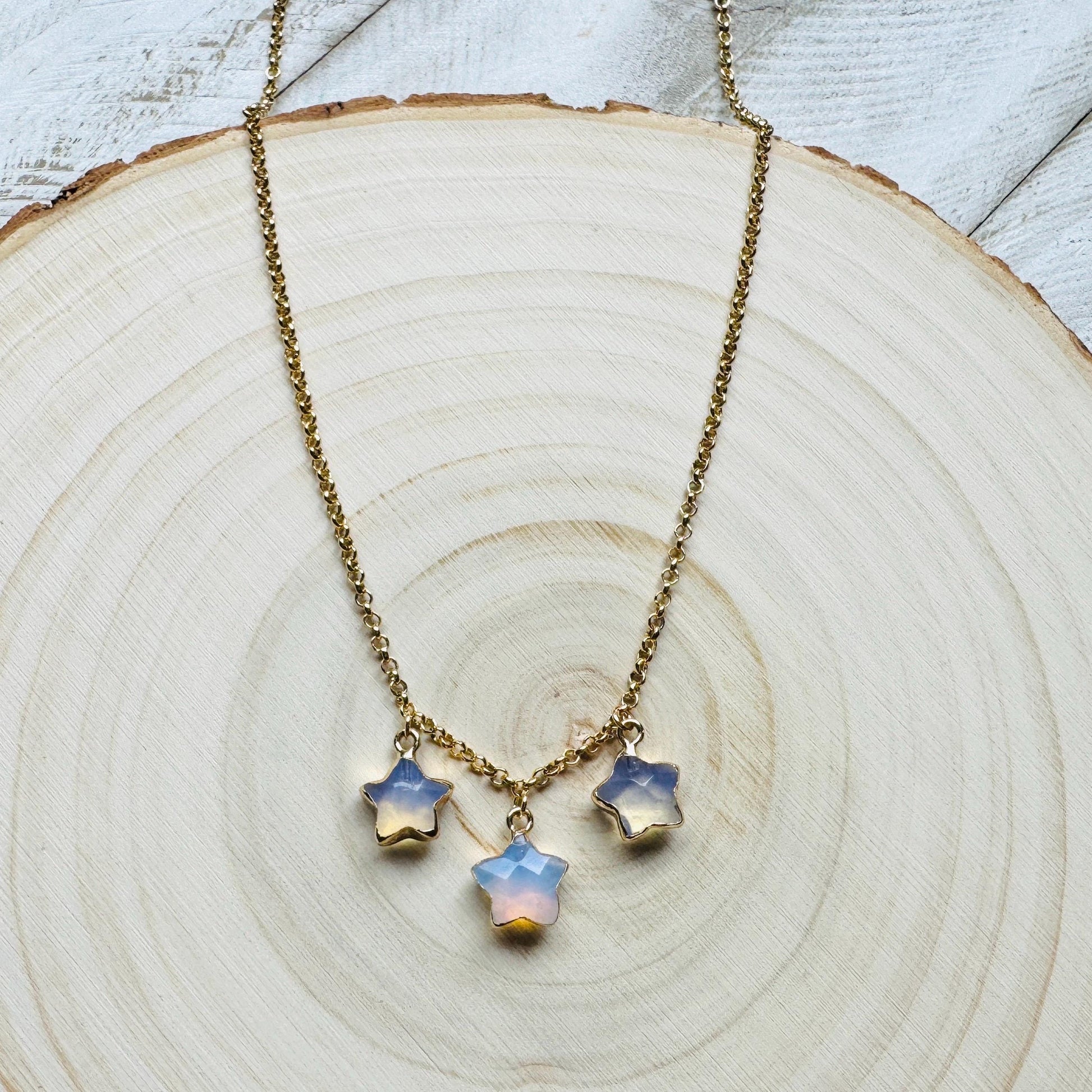 Opalite Necklace, Star Necklace, Celestial Jewelry, Mothers Day Gift from Daughter, Witchy Gifts, Best Friend Birthday Gifts for Her, Boho
