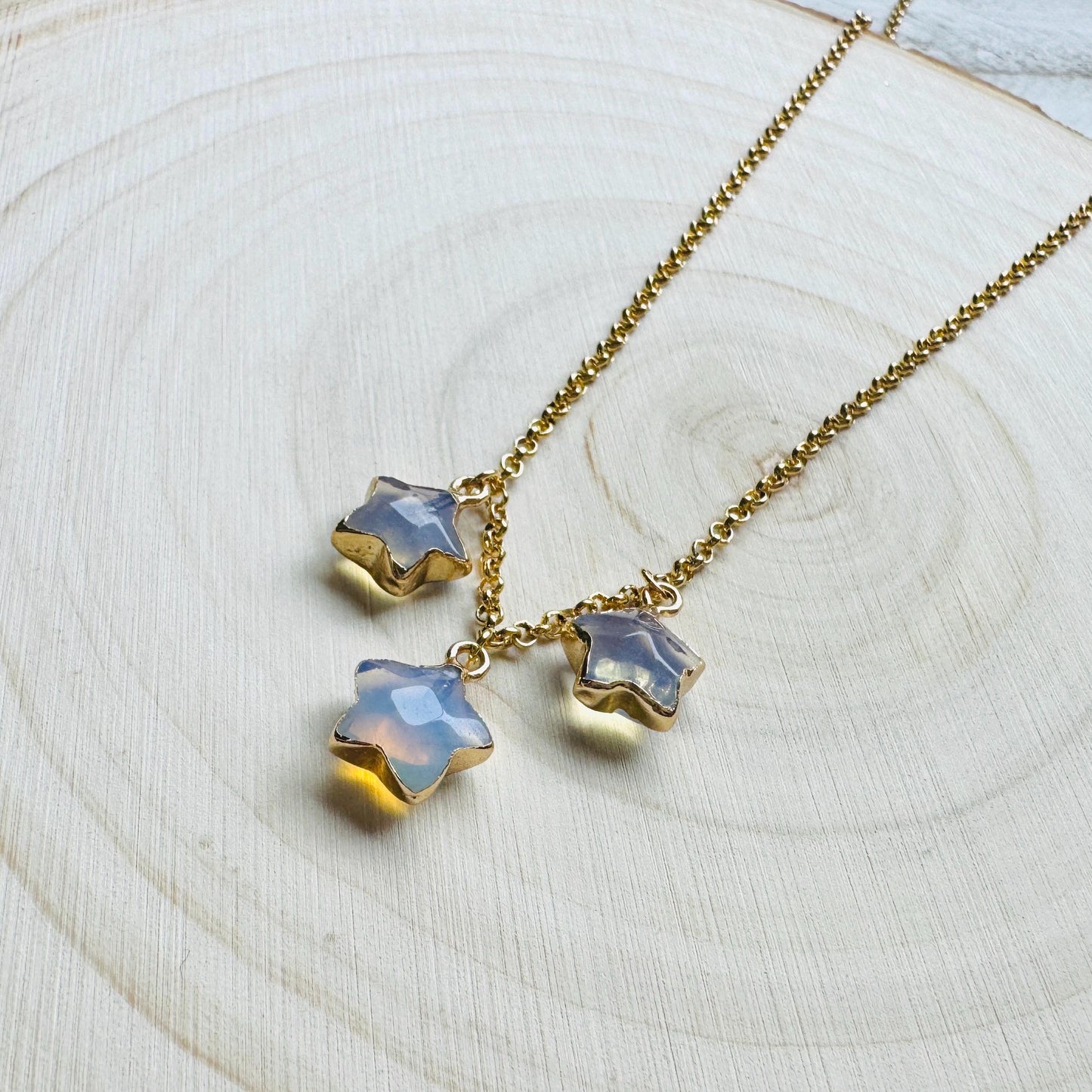 Opalite Necklace, Star Necklace, Celestial Jewelry, Mothers Day Gift from Daughter, Witchy Gifts, Best Friend Birthday Gifts for Her, Boho
