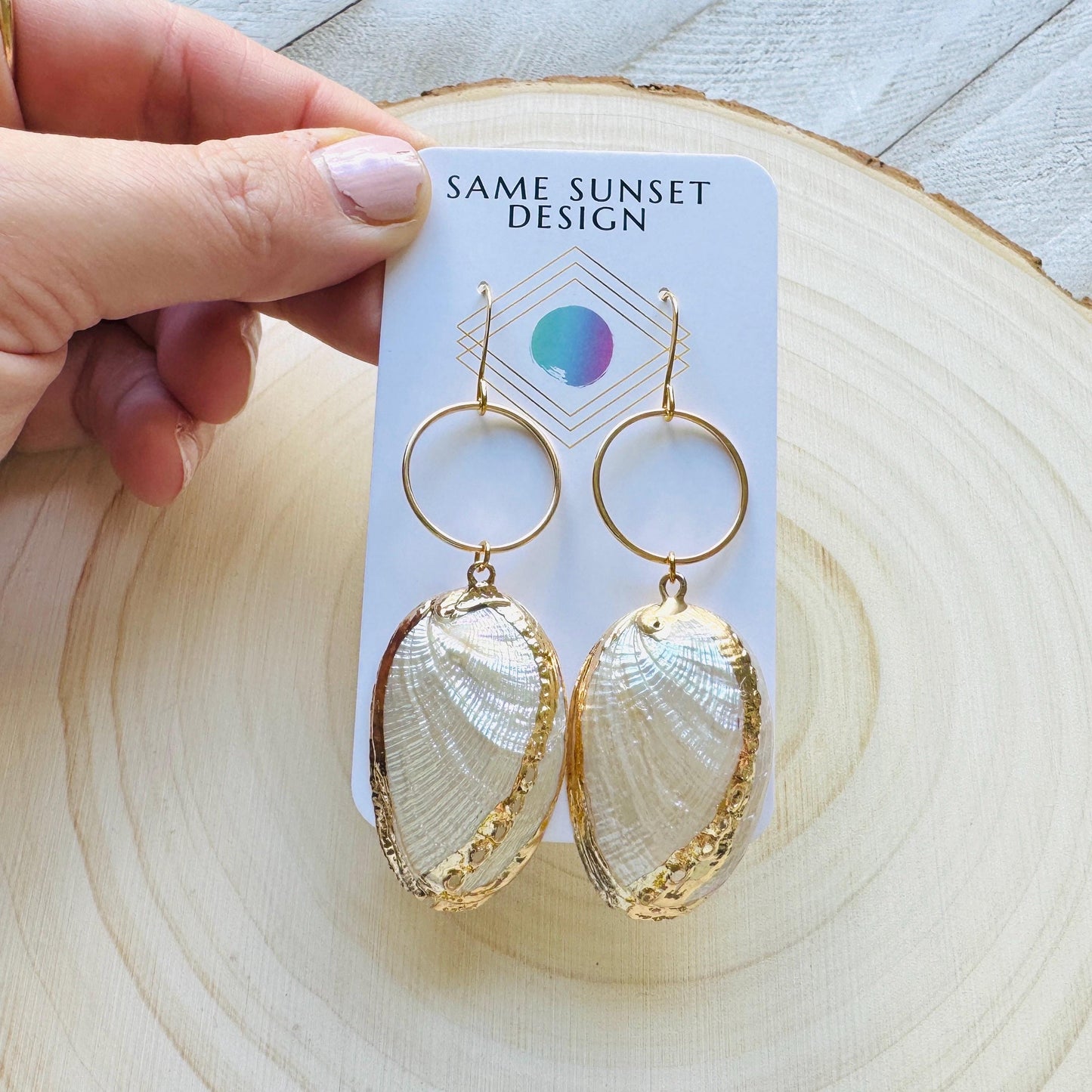 Shell Earrings, Beachy Earrings Gold, Boho Earrings, Wanderlust Jewelry, Easter Basket Stuffers for Women, Fun Birthday Gift, Bridal Jewelry