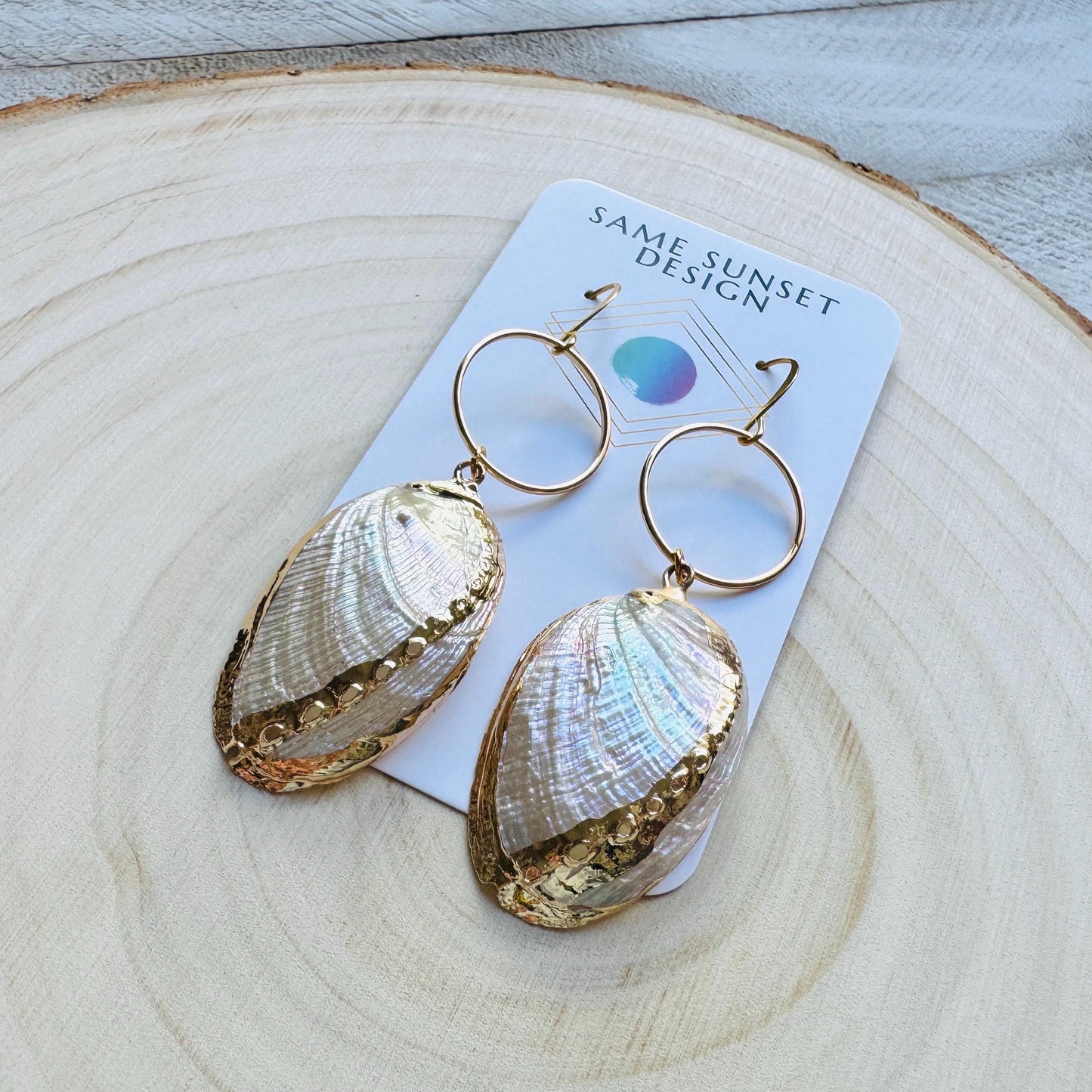 Shell Earrings, Beachy Earrings Gold, Boho Earrings, Wanderlust Jewelry, Easter Basket Stuffers for Women, Fun Birthday Gift, Bridal Jewelry