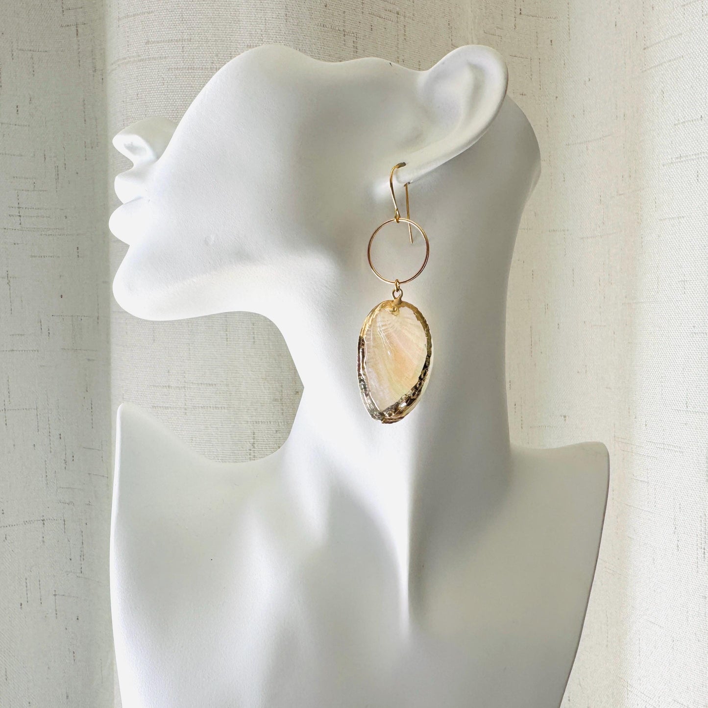 Shell Earrings, Beachy Earrings Gold, Boho Earrings, Wanderlust Jewelry, Easter Basket Stuffers for Women, Fun Birthday Gift, Bridal Jewelry