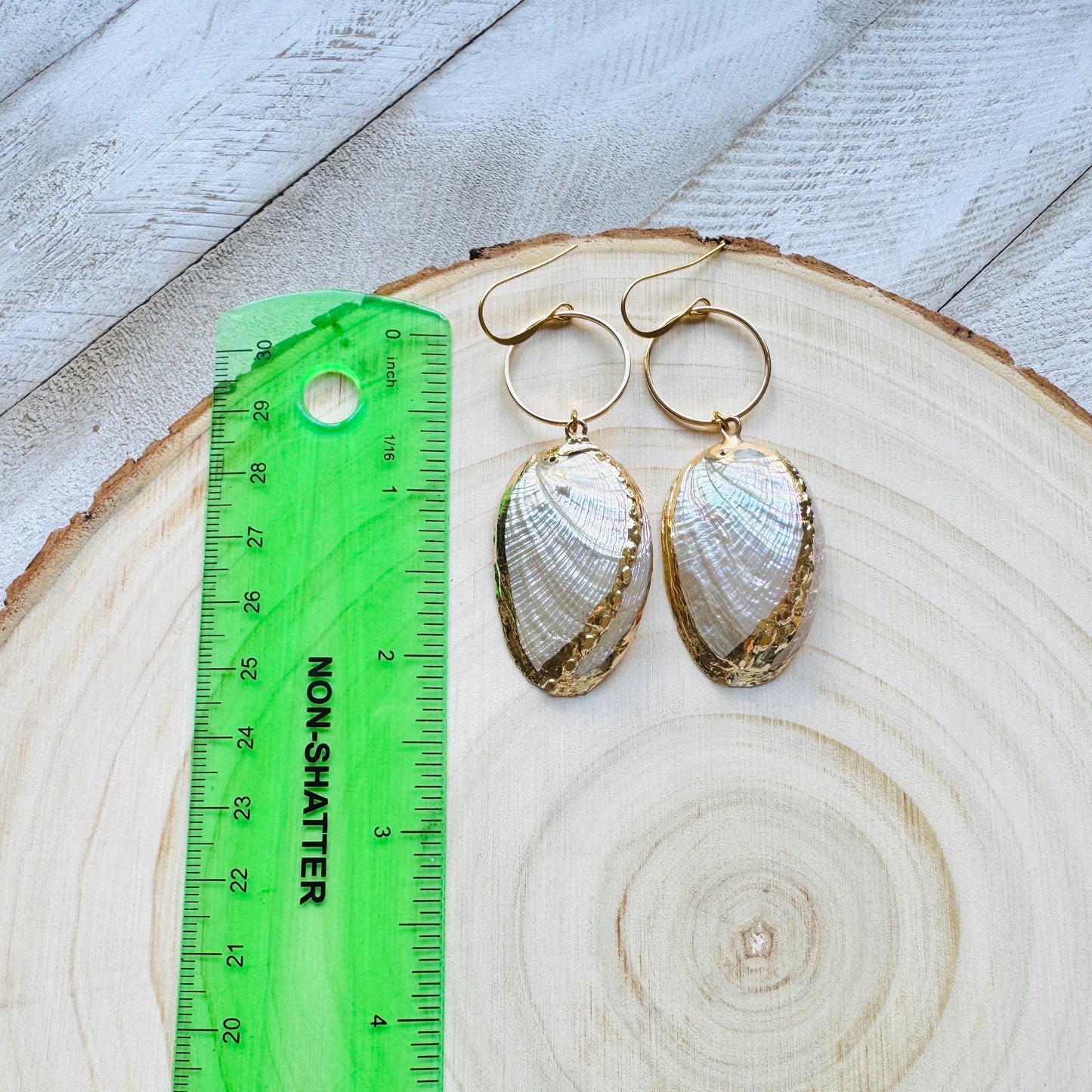 Shell Earrings, Beachy Earrings Gold, Boho Earrings, Wanderlust Jewelry, Easter Basket Stuffers for Women, Fun Birthday Gift, Bridal Jewelry