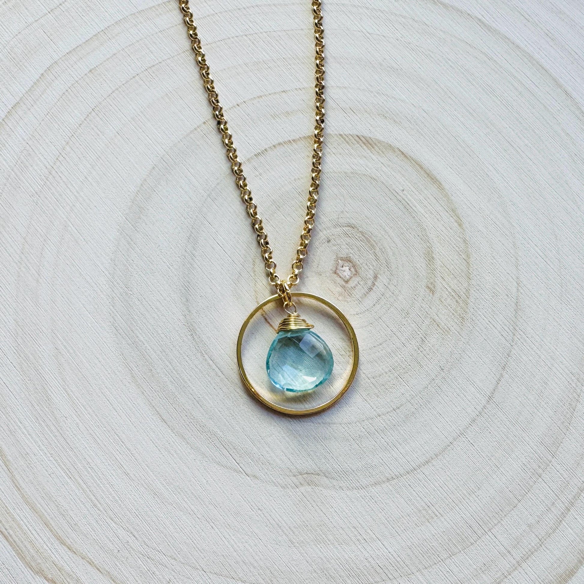 Topaz Necklace, Gold Necklace, Boho Necklace, Geometric Jewelry, Mothers Day Gift from Daughter, Graduation Gifts, Elegant