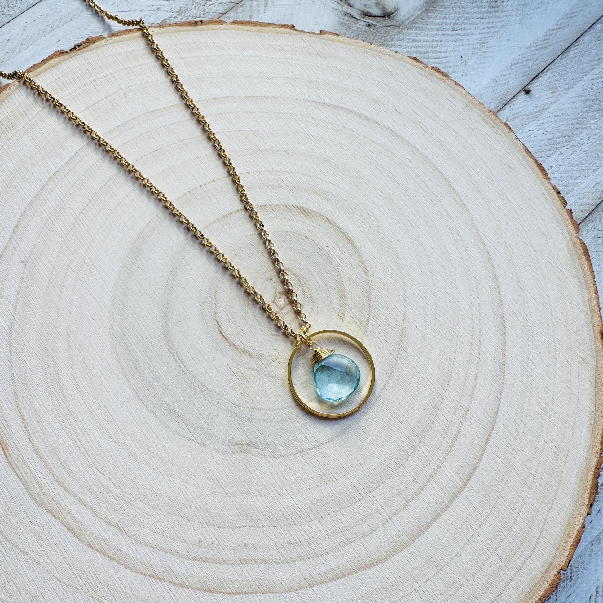 Topaz Necklace, Gold Necklace, Boho Necklace, Geometric Jewelry, Mothers Day Gift from Daughter, Graduation Gifts, Elegant