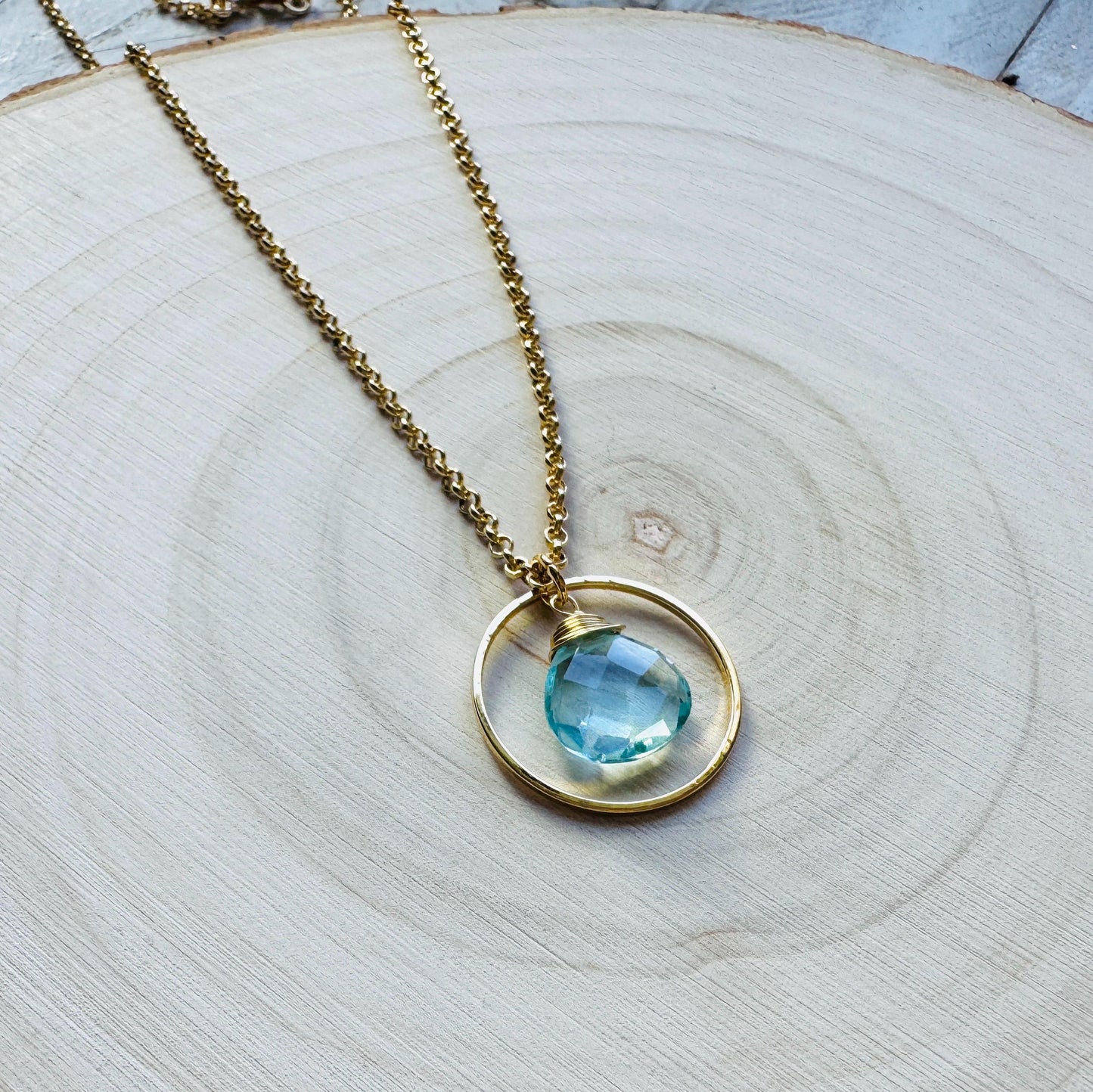 Topaz Necklace, Gold Necklace, Boho Necklace, Geometric Jewelry, Mothers Day Gift from Daughter, Graduation Gifts, Elegant