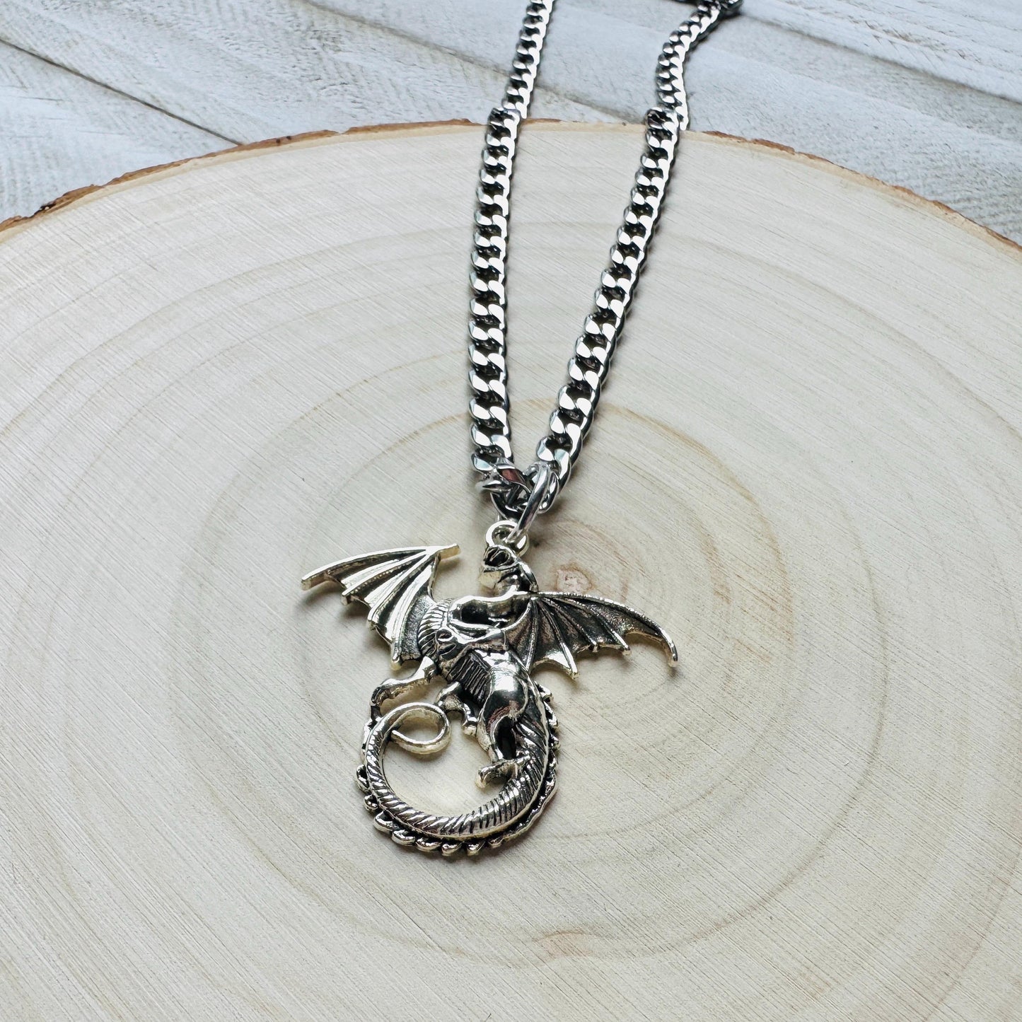 Dragon Necklace, Punk Necklace, Goth Necklace, Nerdy Gifts for Women, College Gifts for Daughter, Fun Birthday Gift, Graduation Gifts