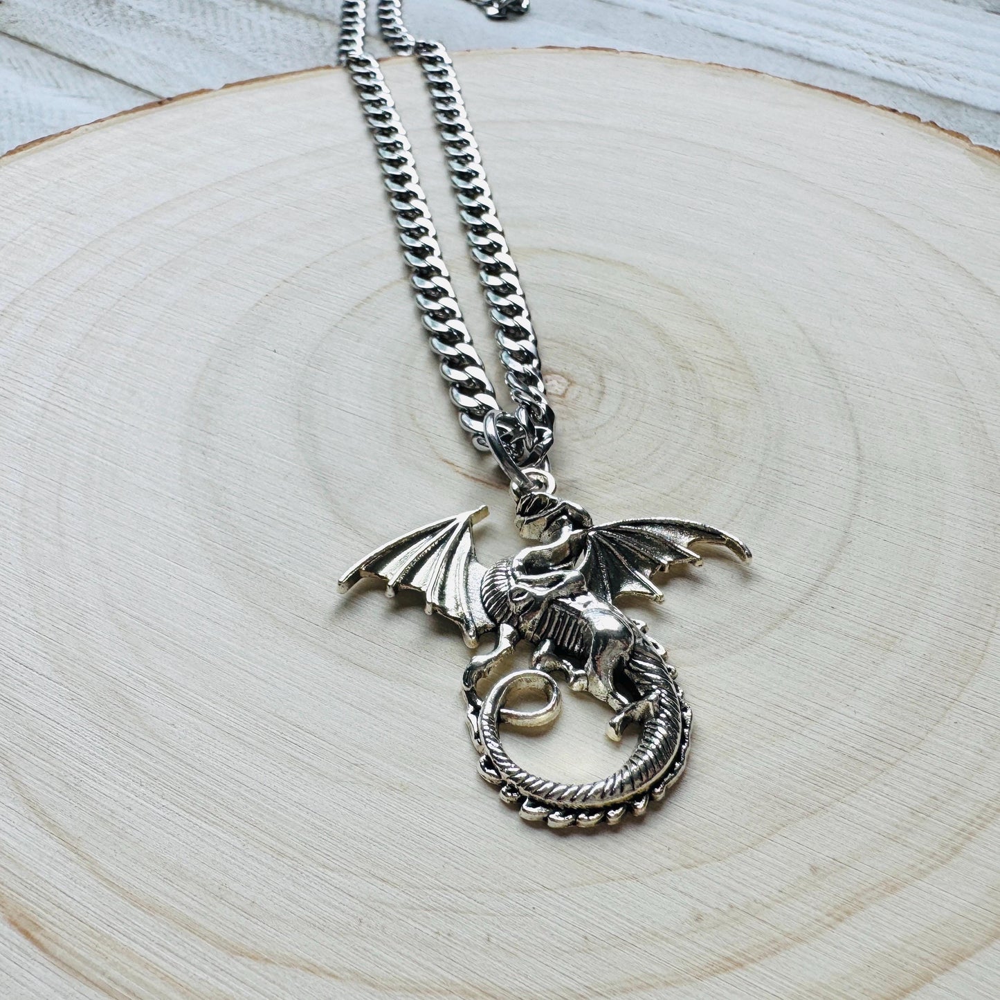 Dragon Necklace, Punk Necklace, Goth Necklace, Nerdy Gifts for Women, College Gifts for Daughter, Fun Birthday Gift, Graduation Gifts