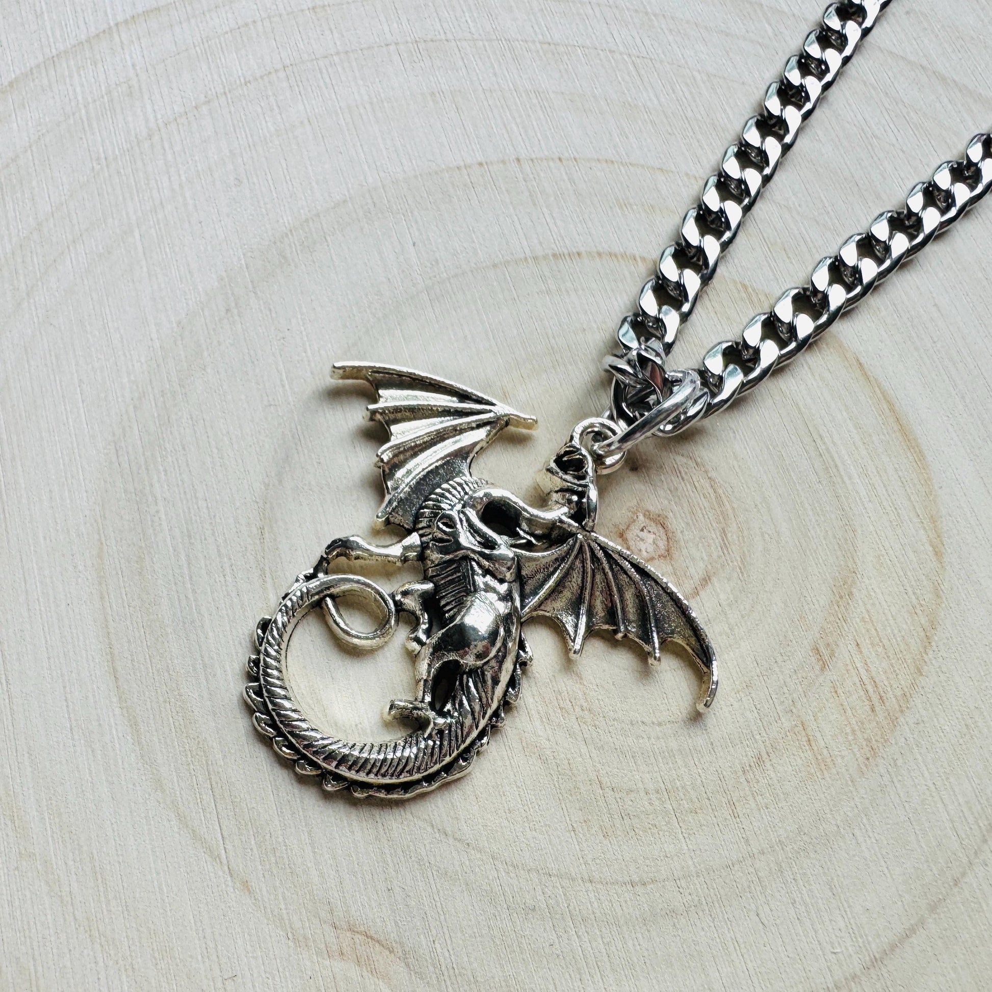 Dragon Necklace, Punk Necklace, Goth Necklace, Nerdy Gifts for Women, College Gifts for Daughter, Fun Birthday Gift, Graduation Gifts