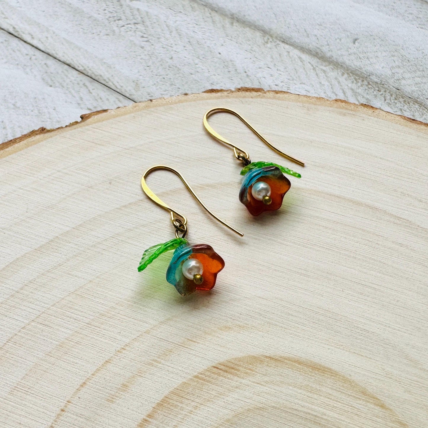 Flower Earrings, Pearl Earrings, Fairycore Jewelry, Coquette Jewelry, Trendy Jewelry 2025, Cottagecore Earrings, Birthday Gift for Mom