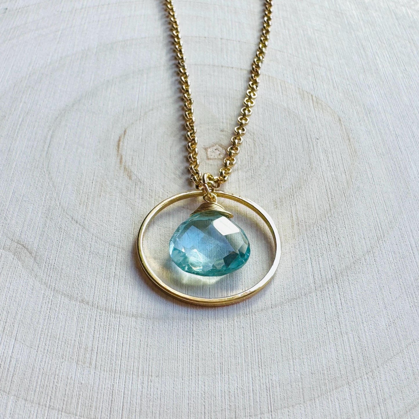 Topaz Necklace, Gold Necklace, Boho Necklace, Geometric Jewelry, Mothers Day Gift from Daughter, Graduation Gifts, Elegant