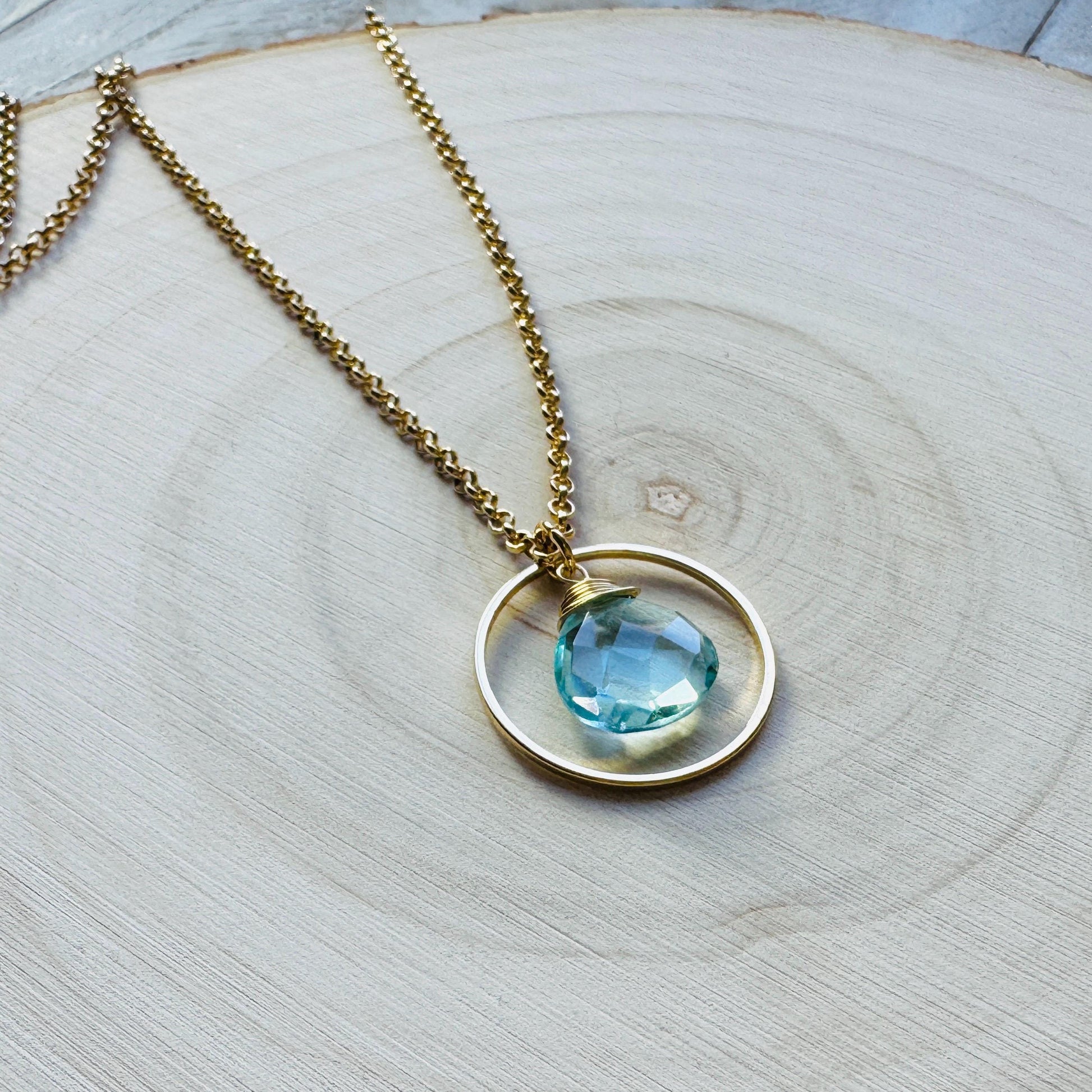 Topaz Necklace, Gold Necklace, Boho Necklace, Geometric Jewelry, Mothers Day Gift from Daughter, Graduation Gifts, Elegant