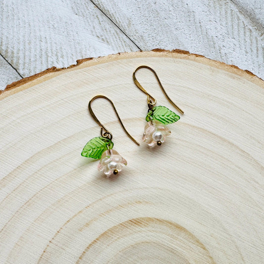 Flower Earrings, Pearl Earrings, Cottagecore Jewelry, Fairycore Jewelry, Best Friend Birthday Gifts for Her, Unique Gifts for Women