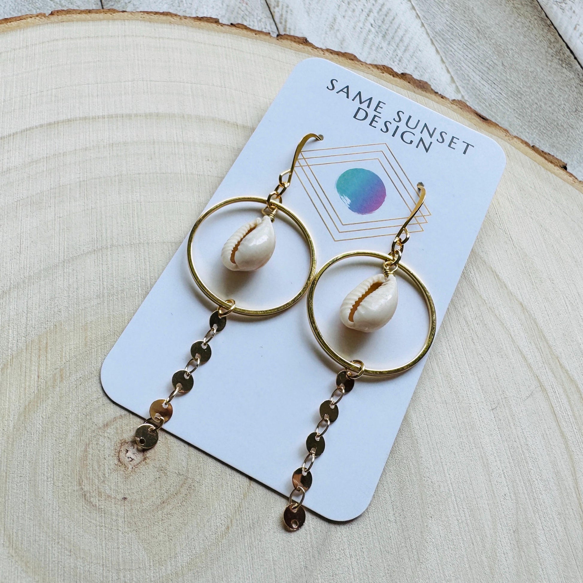 Puka Shell Earrings, Boho Hippie Jewelry, Beachy Jewelry, Wedding Jewelry for Brides, Sweet 16 Gift for Daughter, Unique Gifts for Teachers
