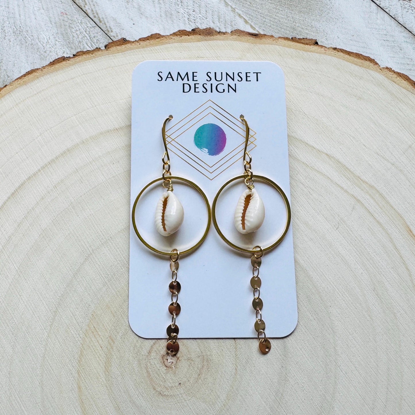 Puka Shell Earrings, Boho Hippie Jewelry, Beachy Jewelry, Wedding Jewelry for Brides, Sweet 16 Gift for Daughter, Unique Gifts for Teachers