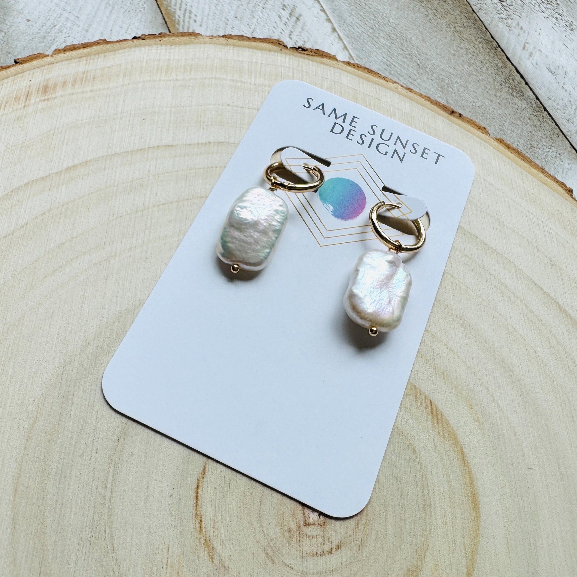 Pearl Earrings Gold Hoop, Huggie Hoop Earrings, Wedding Earrings for Bride, Birthday Gift for Girlfriend, Sweet 16 Gift Granddaughter