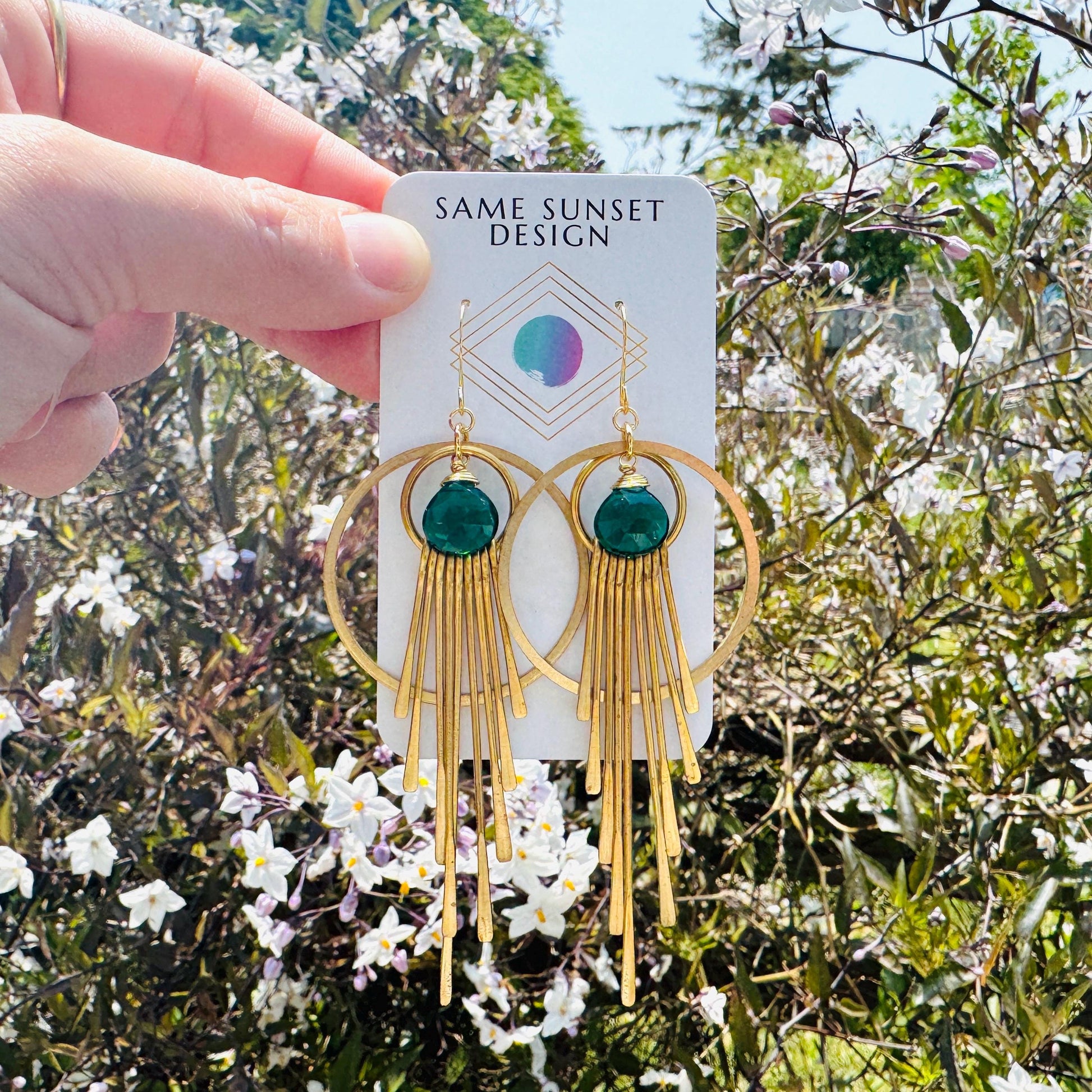 Smoky Quartz Earrings, Green Earrings, Sacral Chakra Healing Crystal Earrings, Positive Energy Gift, Trendy Jewelry, Unique Gifts for Women