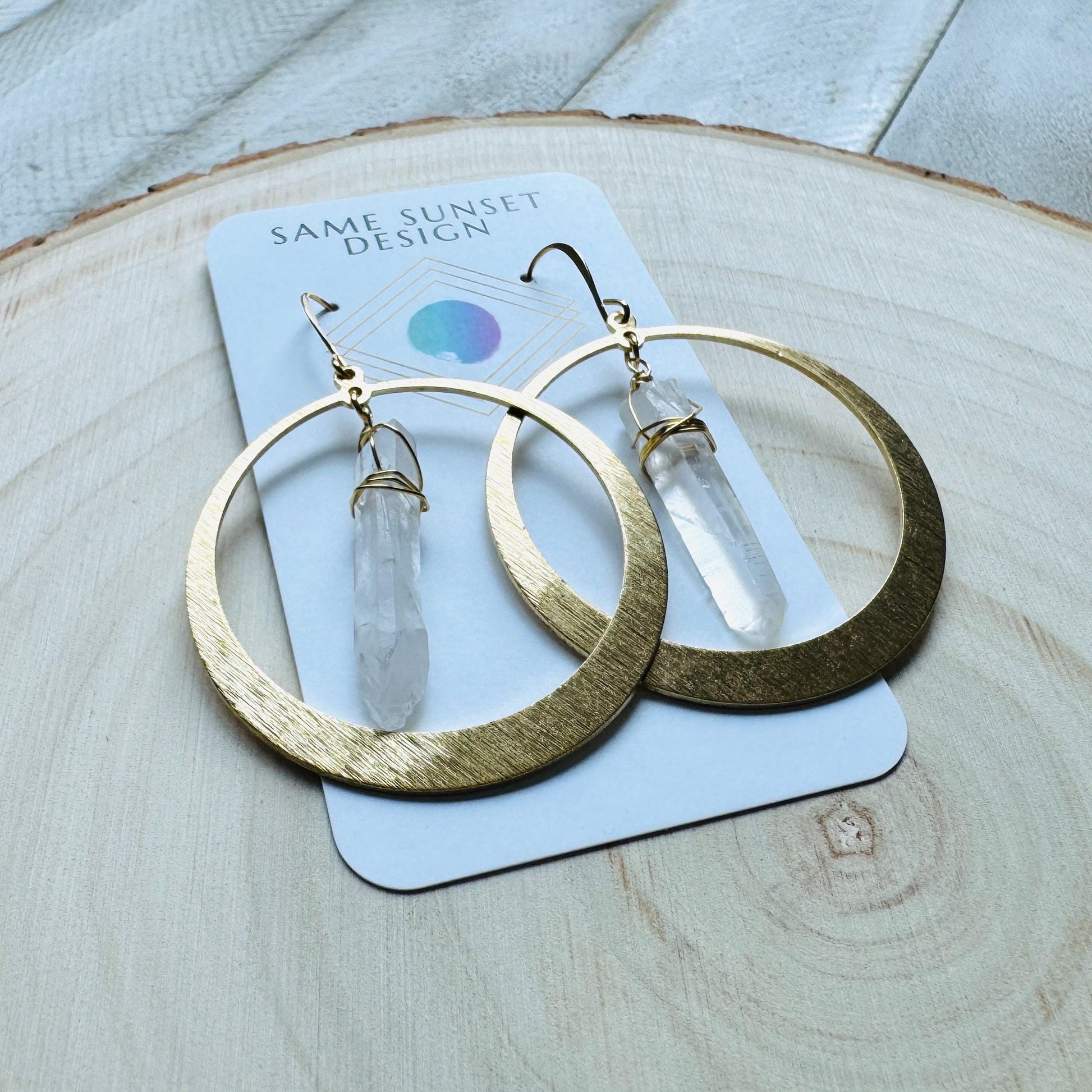 Raw Quartz Earrings, Metaphysical Gifts, Healing Crystal Earrings, Celestial Jewelry, Unique Gifts for Birthday, College Gifts for Daughter
