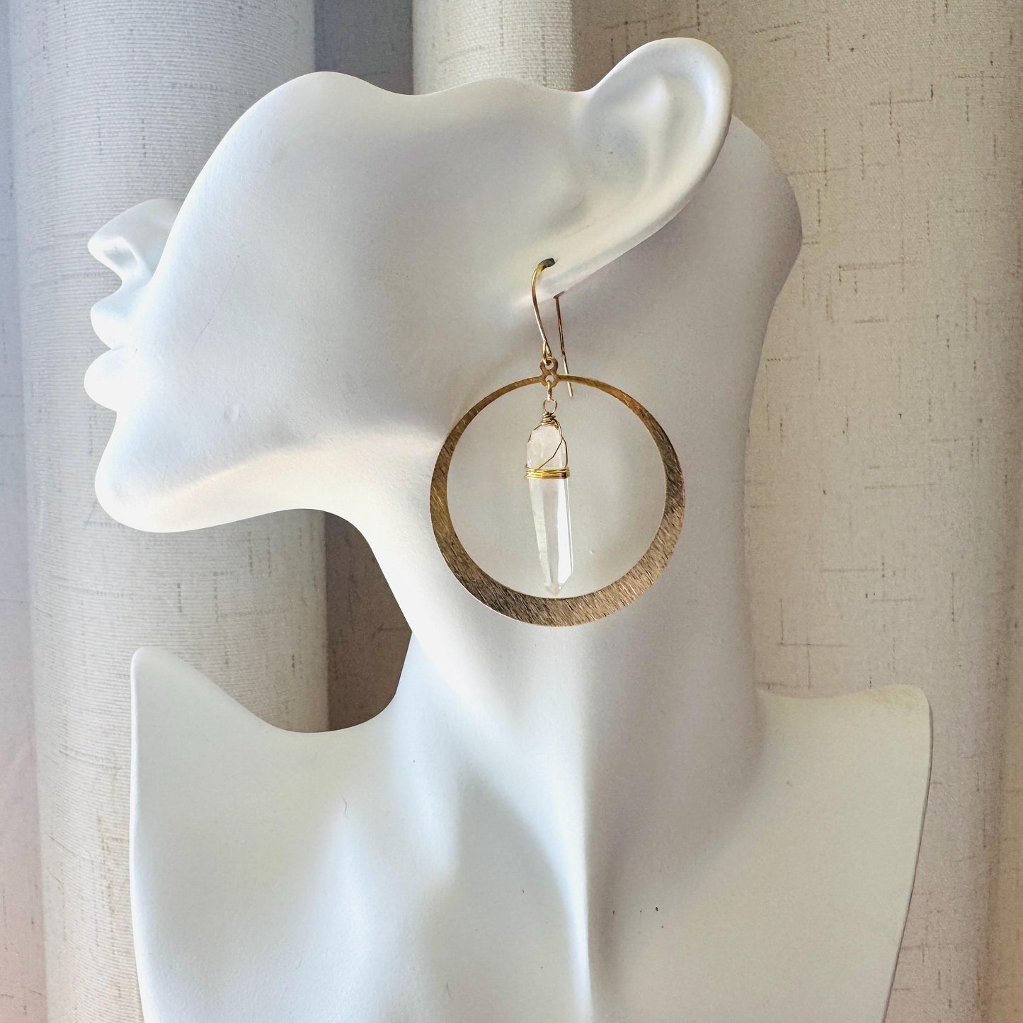 Raw Quartz Earrings, Metaphysical Gifts, Healing Crystal Earrings, Celestial Jewelry, Unique Gifts for Birthday, College Gifts for Daughter