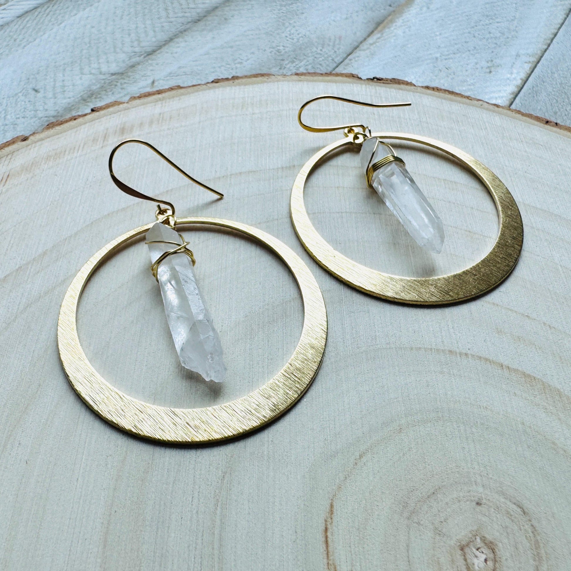 Raw Quartz Earrings, Metaphysical Gifts, Healing Crystal Earrings, Celestial Jewelry, Unique Gifts for Birthday, College Gifts for Daughter