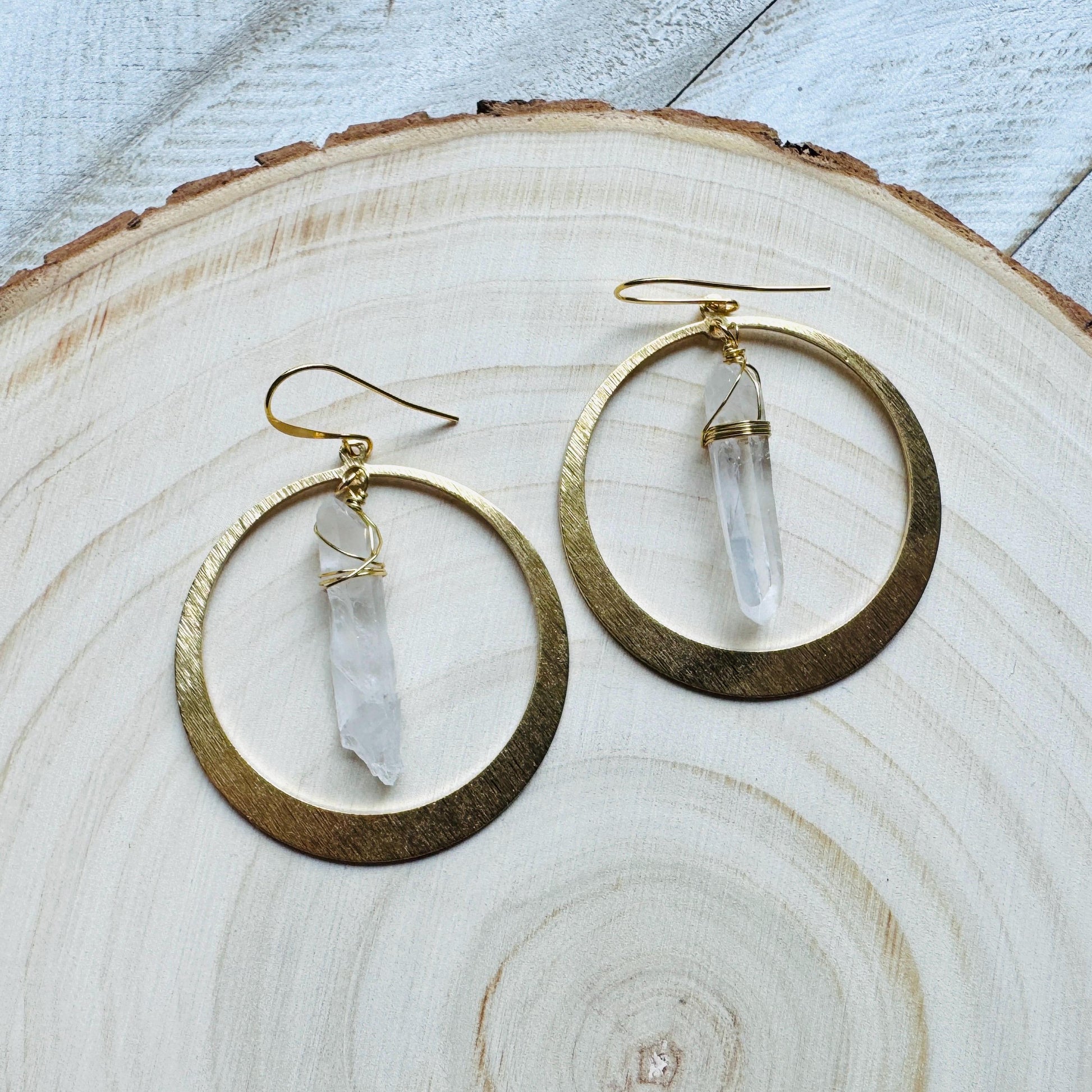 Raw Quartz Earrings, Metaphysical Gifts, Healing Crystal Earrings, Celestial Jewelry, Unique Gifts for Birthday, College Gifts for Daughter