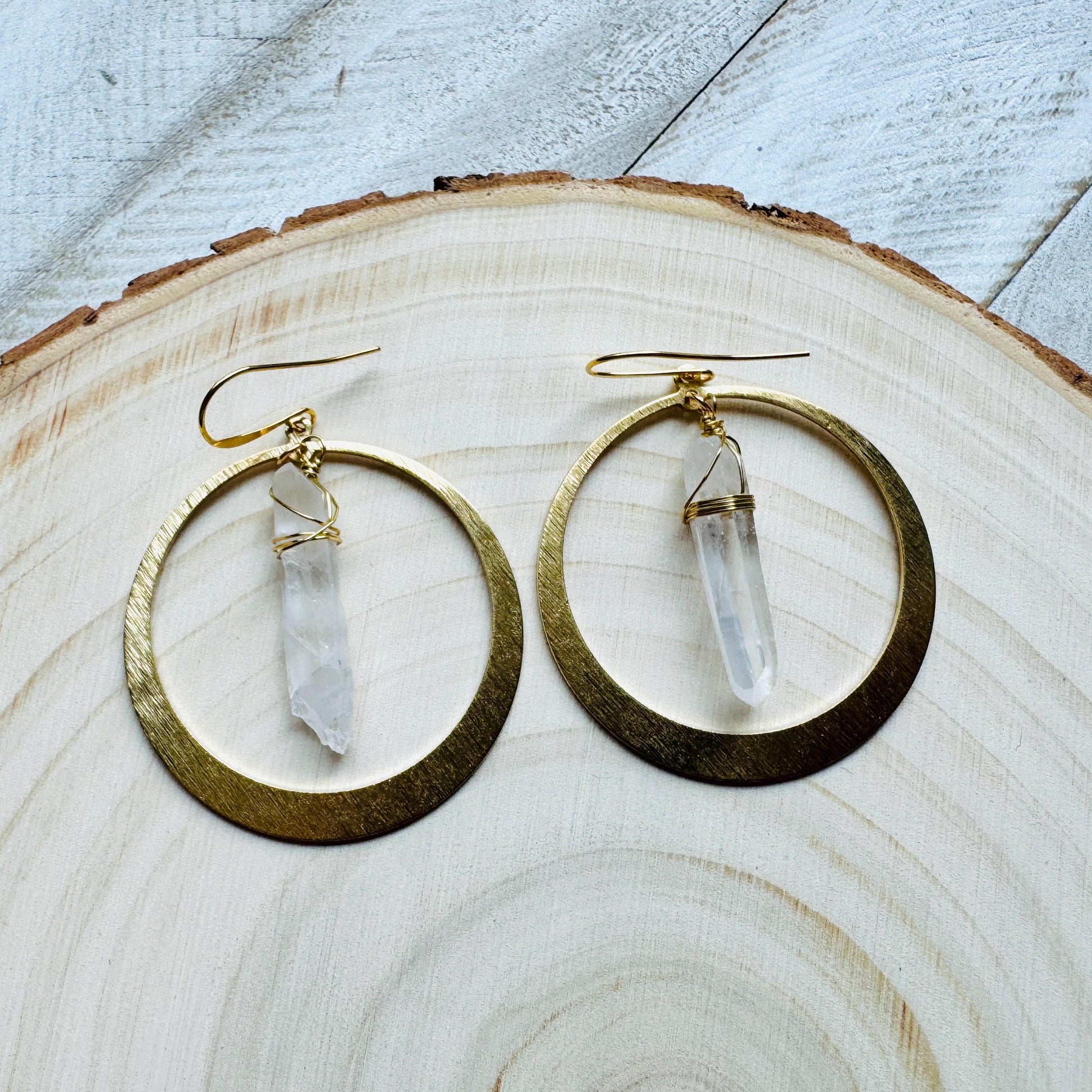 Raw Quartz Earrings, Metaphysical Gifts, Healing Crystal Earrings, Celestial Jewelry, Unique Gifts for Birthday, College Gifts for Daughter