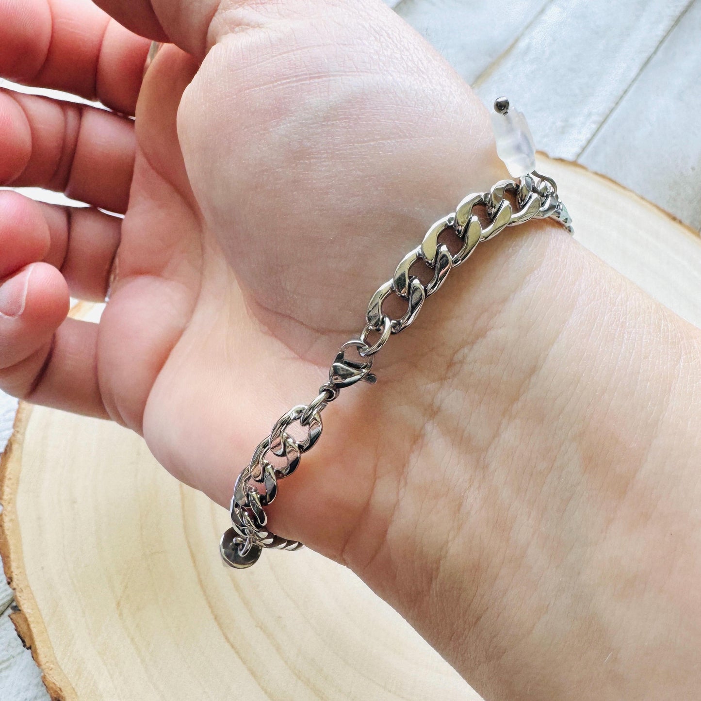 Chain Bracelet, Stainless Steel Bracelet, Punk Bracelet, Goth Bracelet Silver, Spike Bracelet, Graduation Gifts, Friend Gifts For Birthday