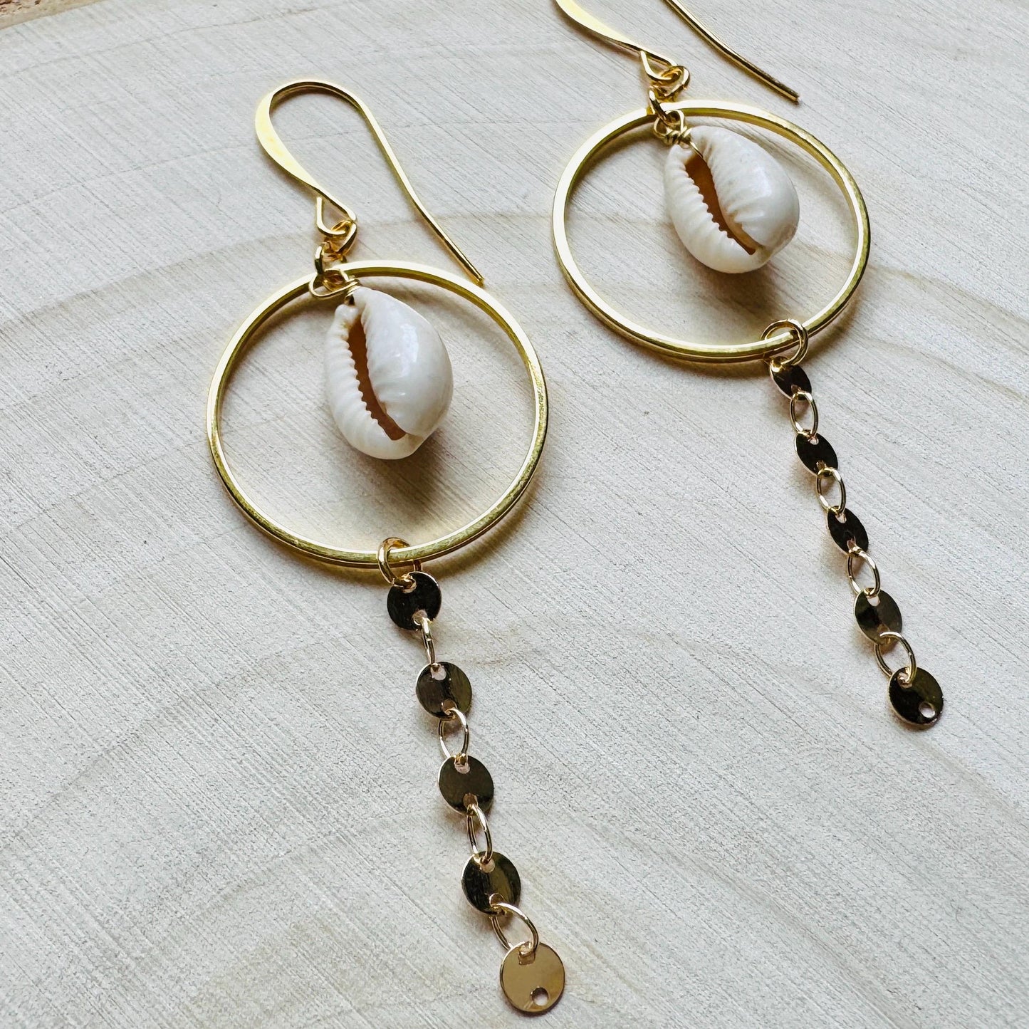 Puka Shell Earrings, Boho Hippie Jewelry, Beachy Jewelry, Wedding Jewelry for Brides, Sweet 16 Gift for Daughter, Unique Gifts for Teachers