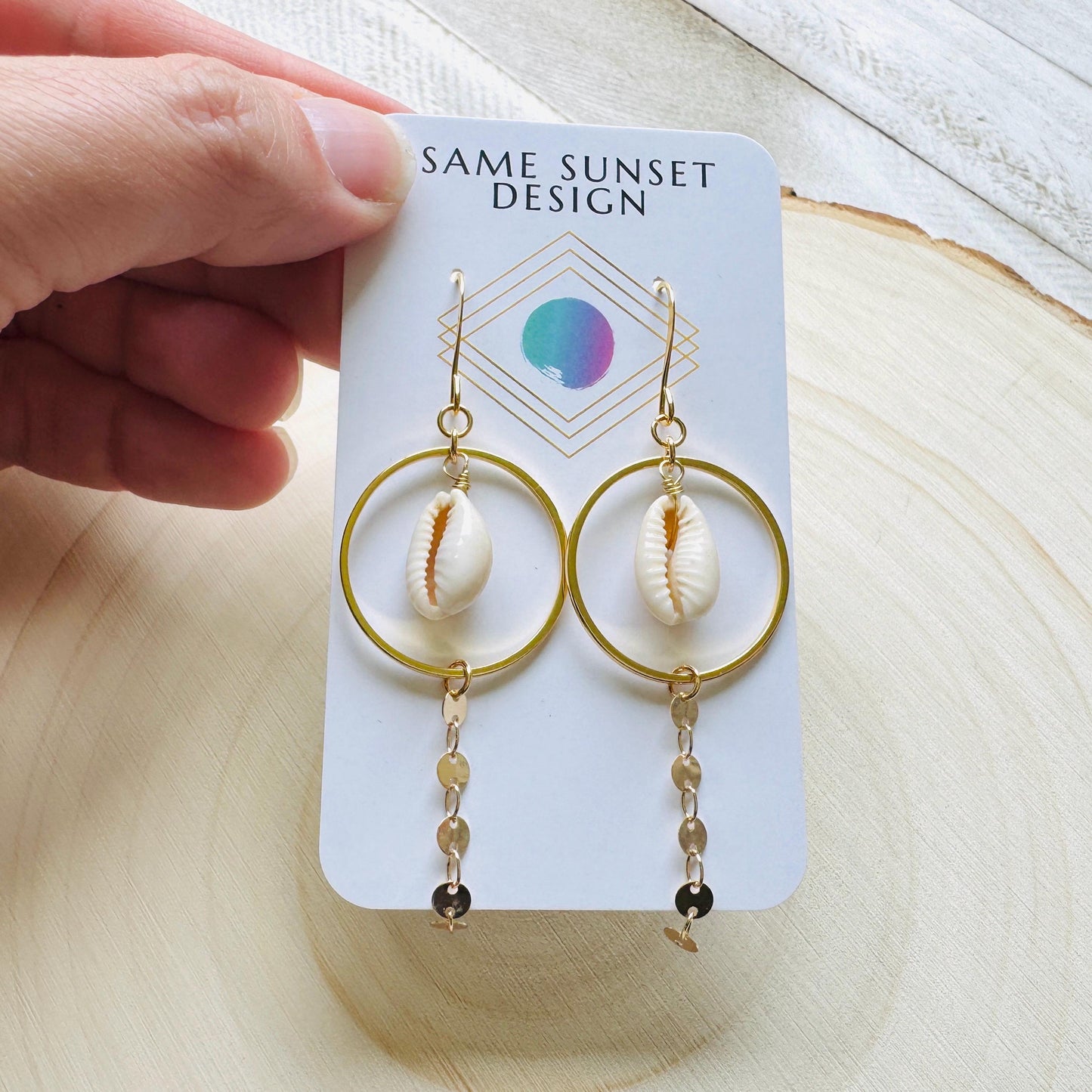 Puka Shell Earrings, Boho Hippie Jewelry, Beachy Jewelry, Wedding Jewelry for Brides, Sweet 16 Gift for Daughter, Unique Gifts for Teachers